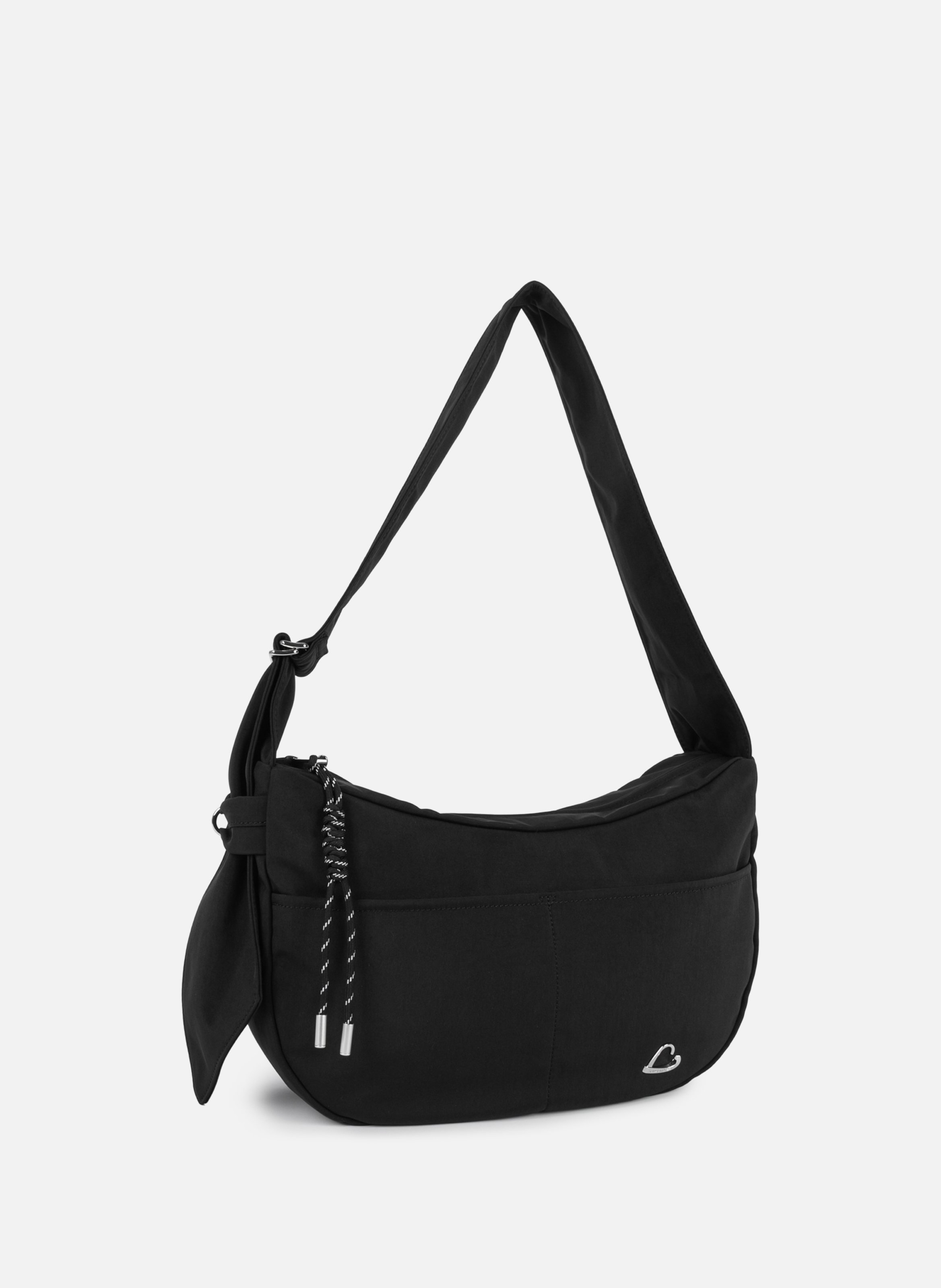 Grand sac besace - basic love LANCASTER Noir