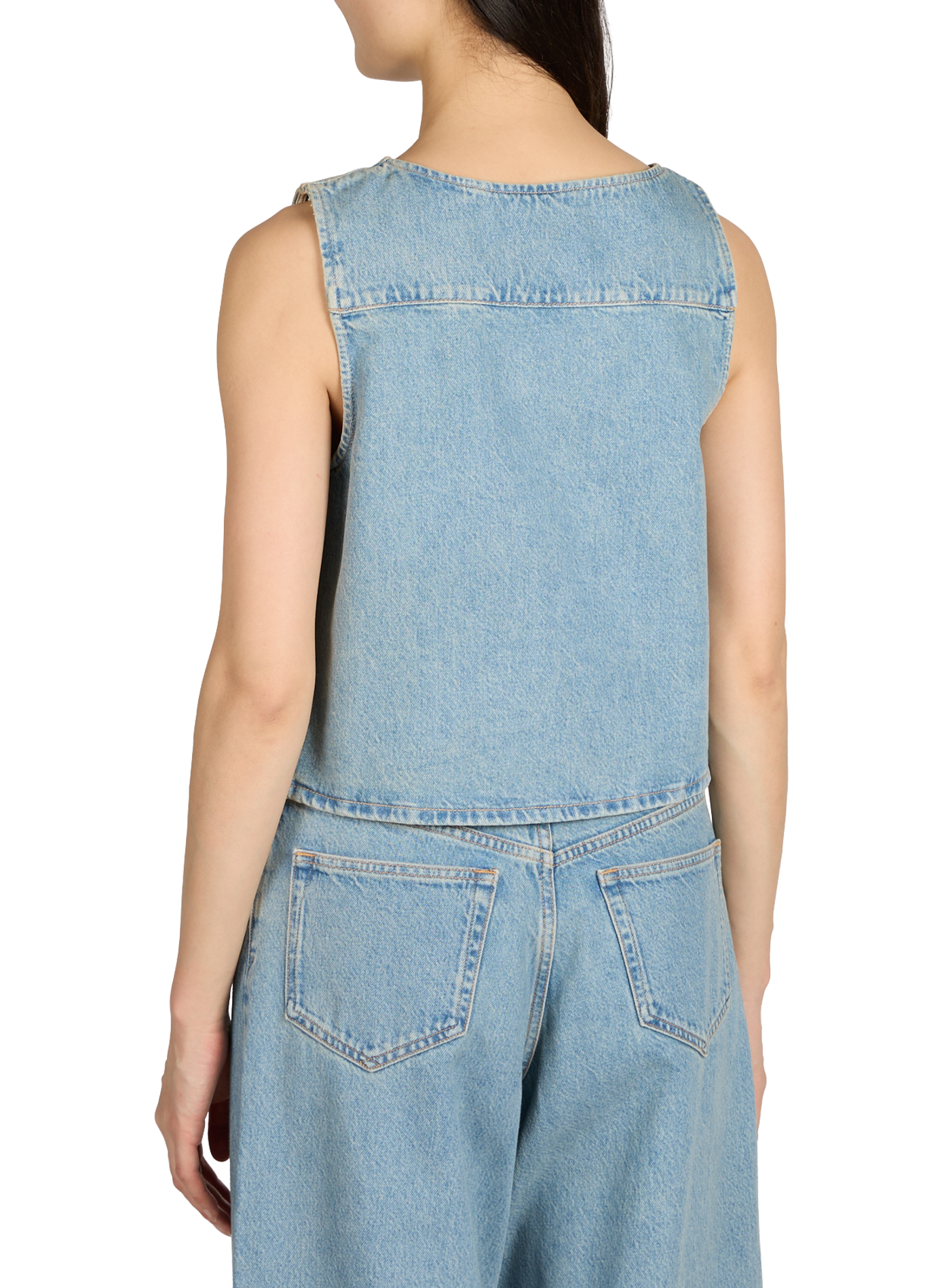 Cotton Samolly tank top SAMSOE SAMSOE Blue