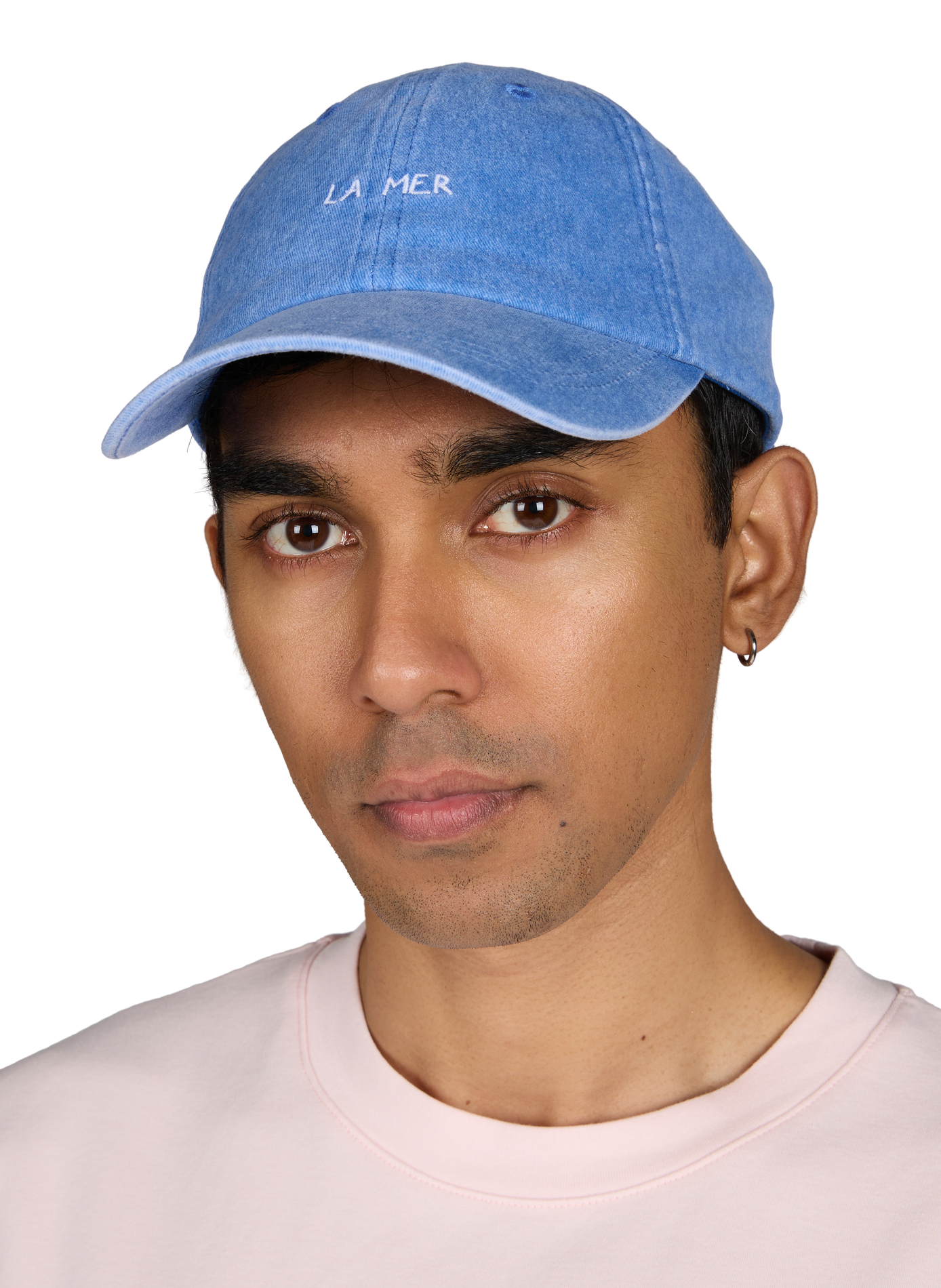 Embroidered La Mer Cotton Cap MAISON LABICHE Blue