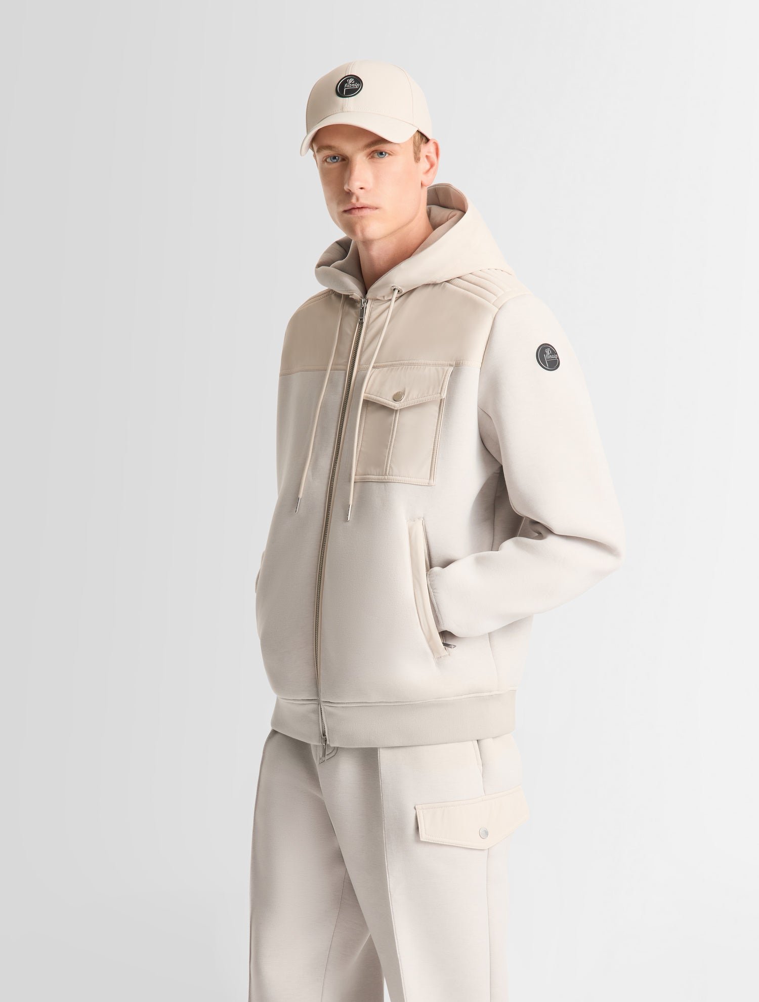 Blouson cimarag col capuche coupe regular FUSALP Blanc