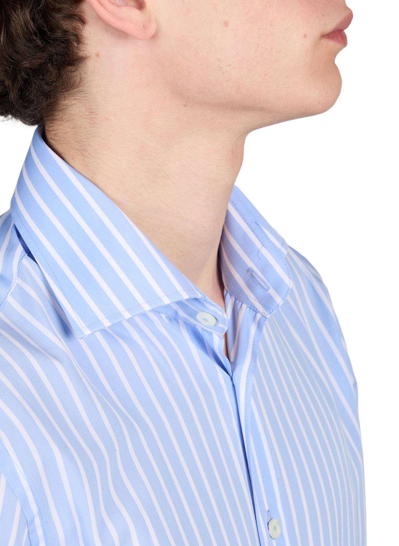 Slim striped cotton shirt VAN LAACK Blue