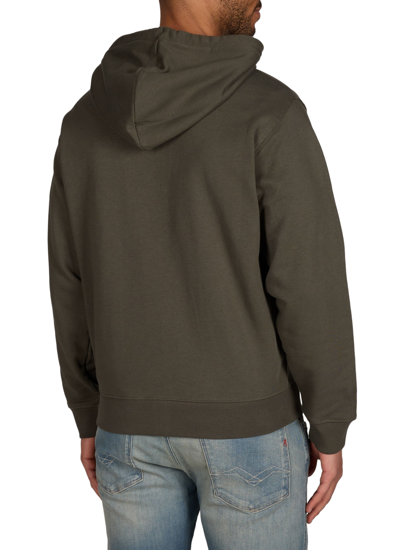 Cotton fleece-blend hoodie REPLAY Green