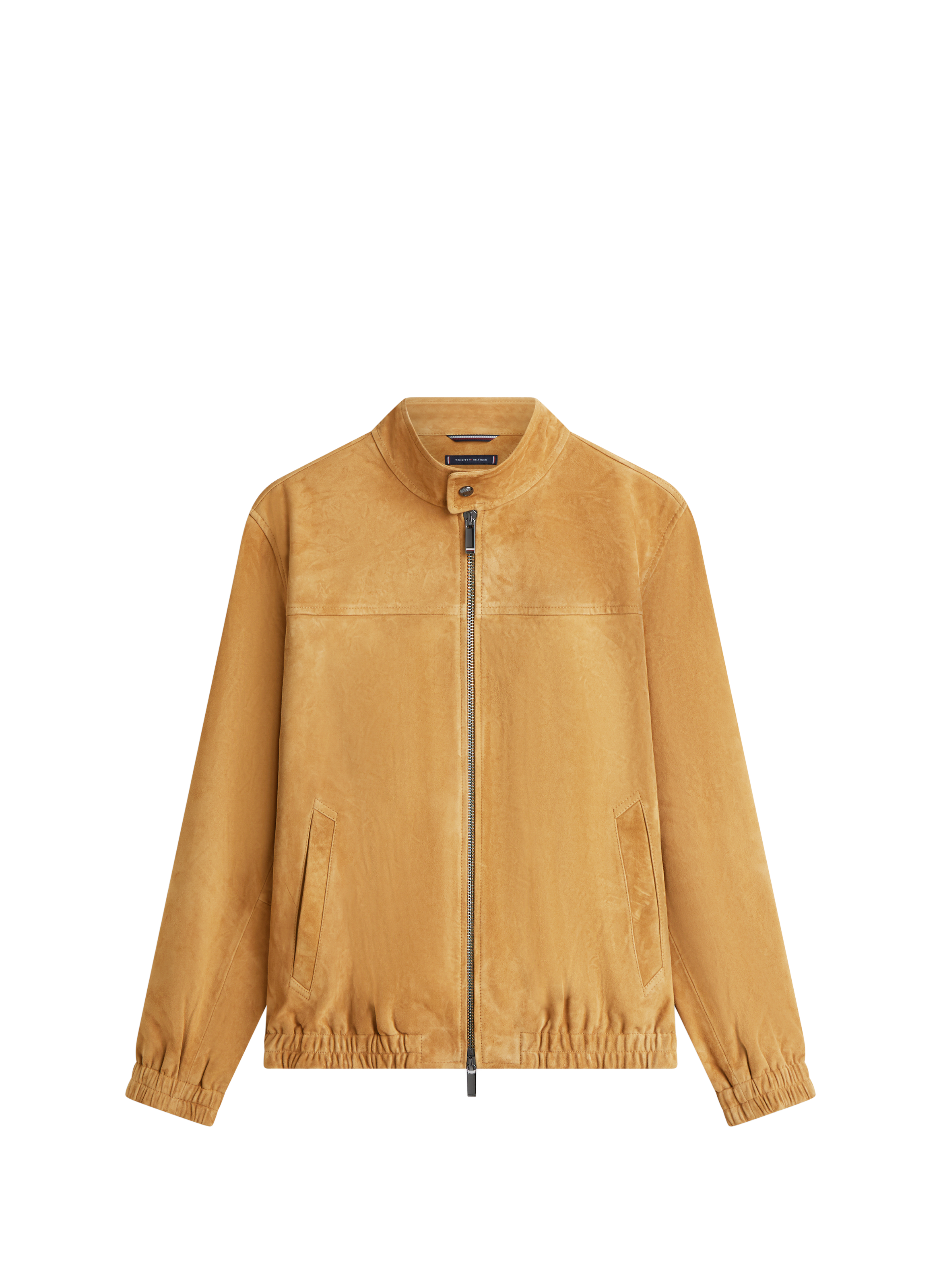 Goat leather high-neck jacket TOMMY HILFIGER Brown