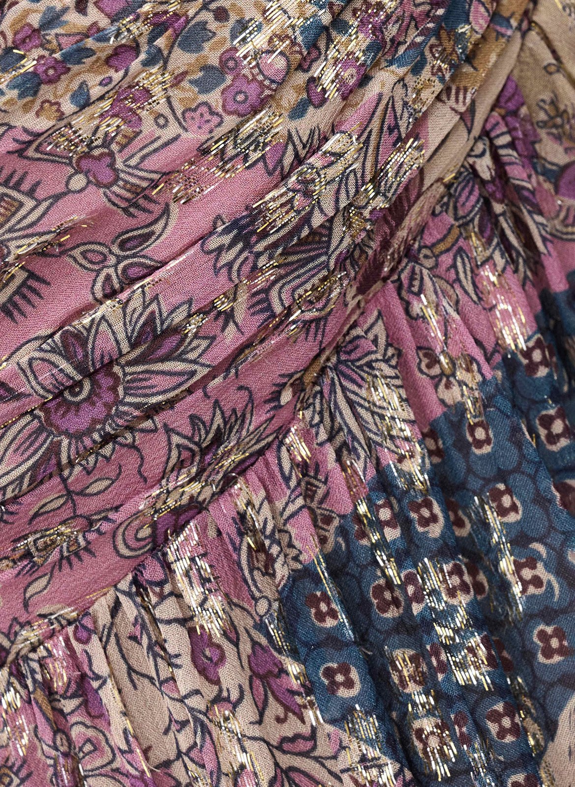 Robe longue imprimée à bretelles fines pietra BA&SH Rose