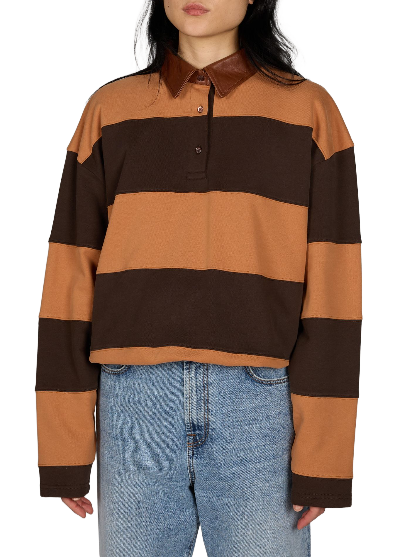 Polo oversize en coton bio ACNE STUDIOS Multicolore