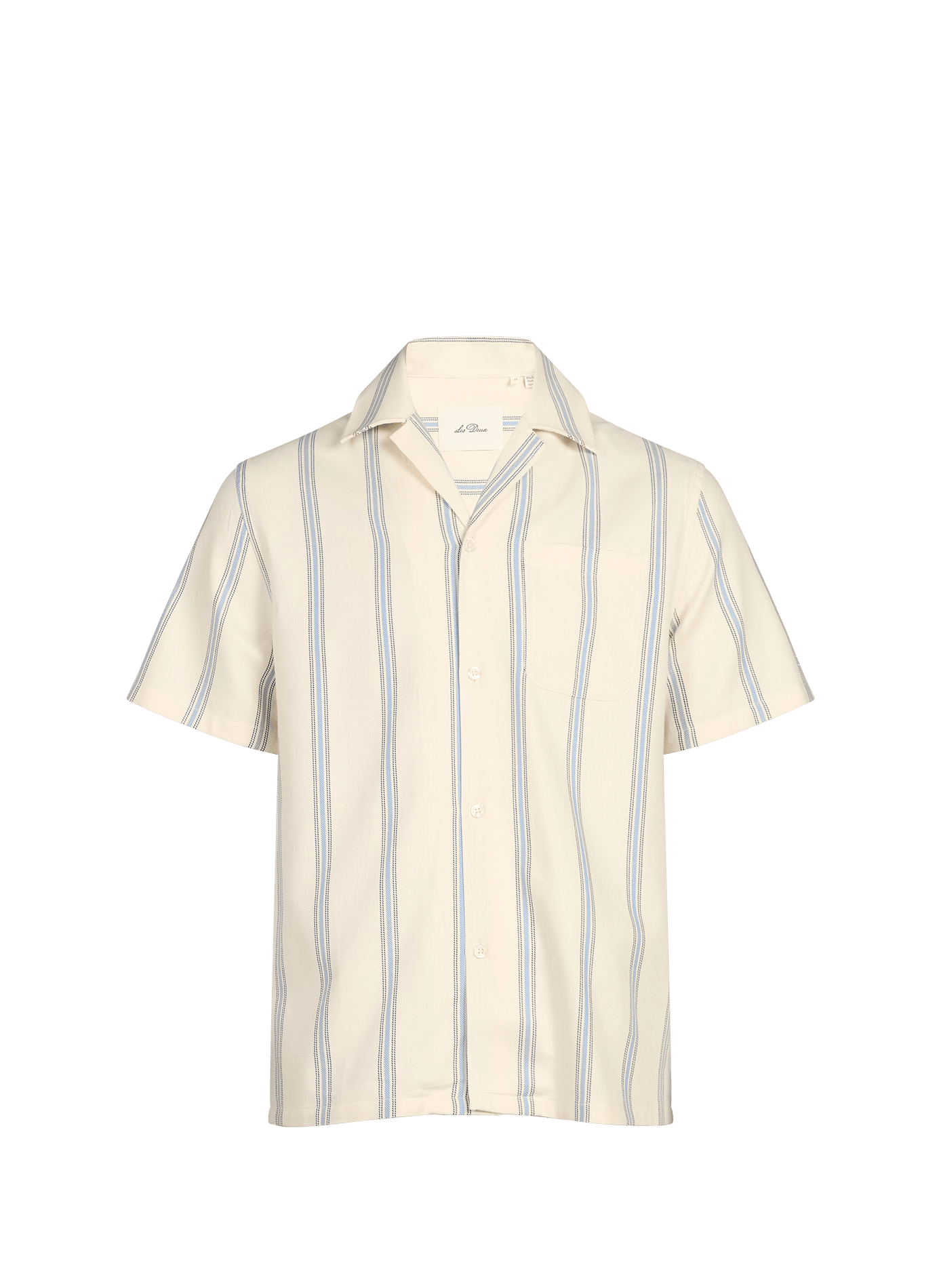 Chemise manches courtes Lawson à rayures en coton LES DEUX Beige