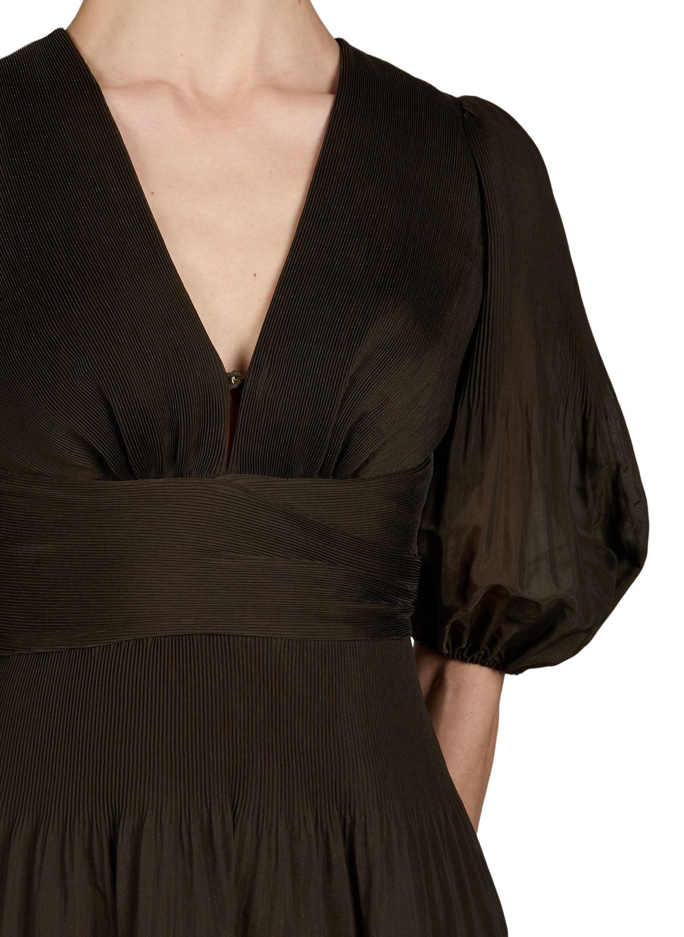 Robe plissée évasée ZIMMERMANN Vert