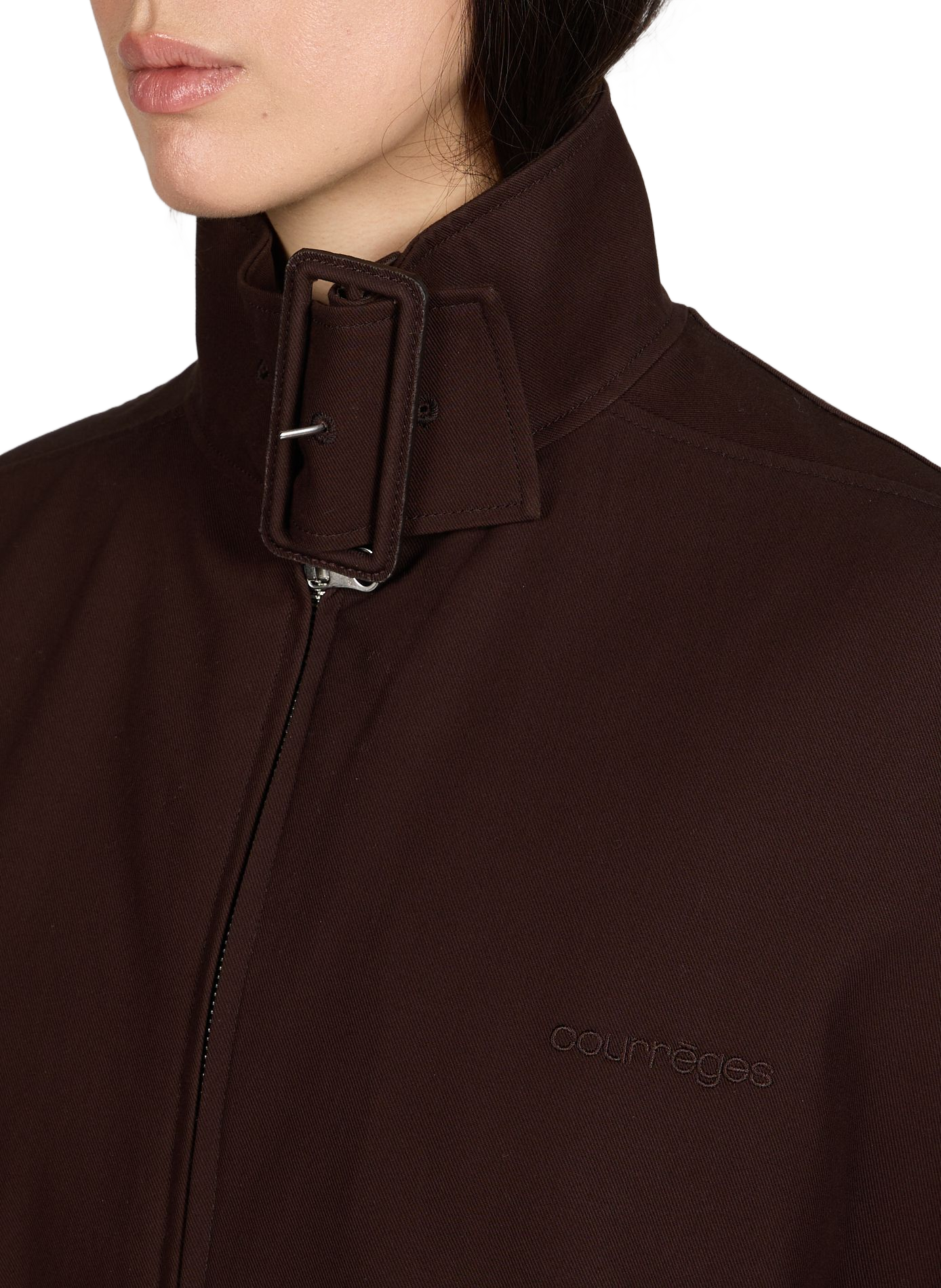 Veste bomber ample en coton mélangé COURRÈGES Marron
