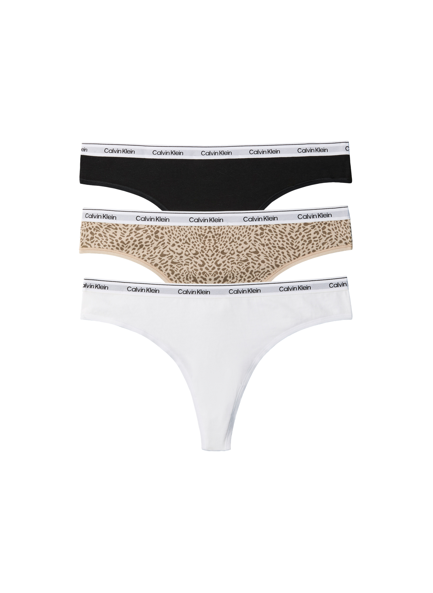 Lot de 3 slips brésiliens en coton mélangé CALVIN KLEIN Multicolour