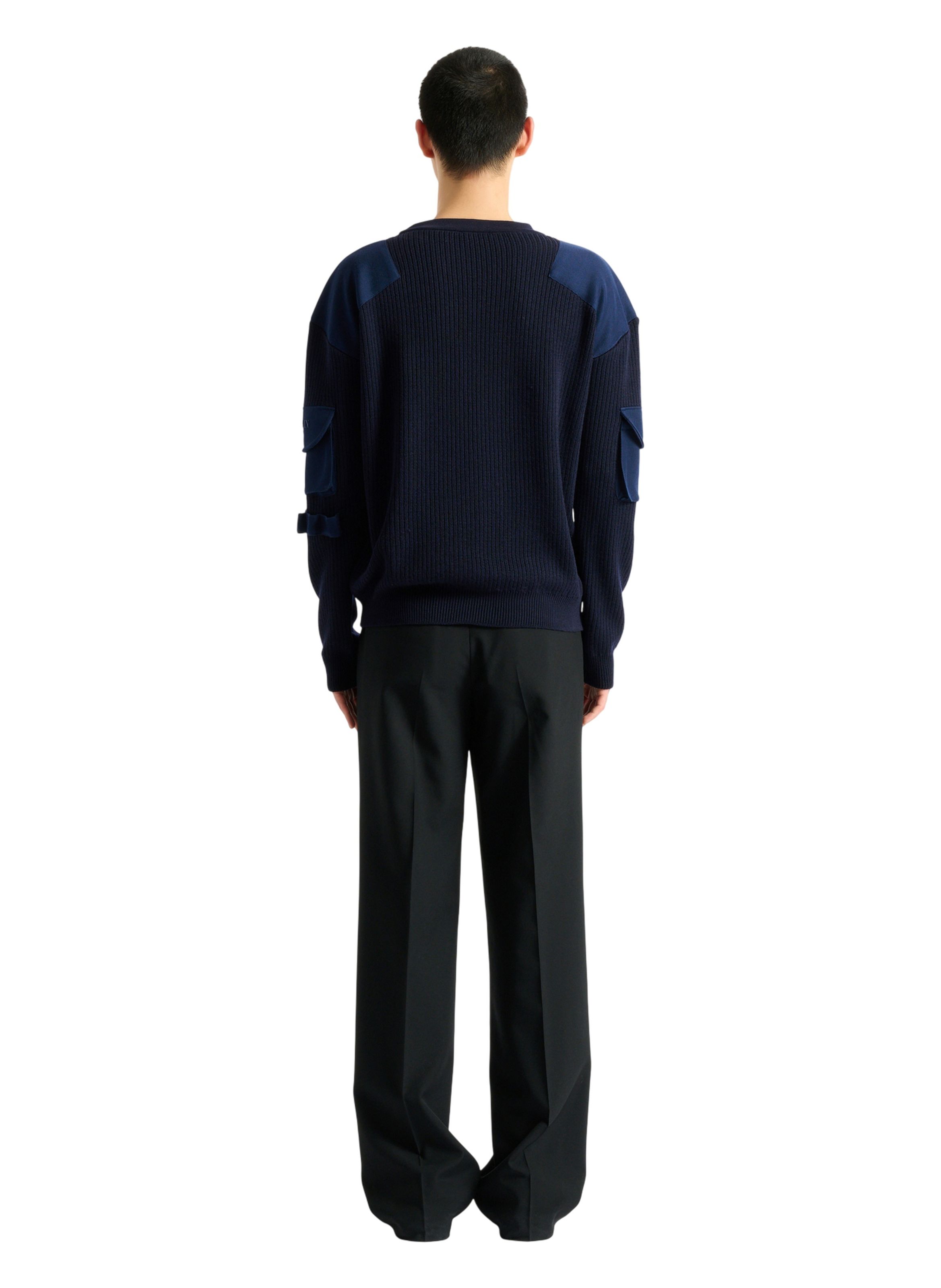 Pull balmain vintage utility en laine BALMAIN Bleu