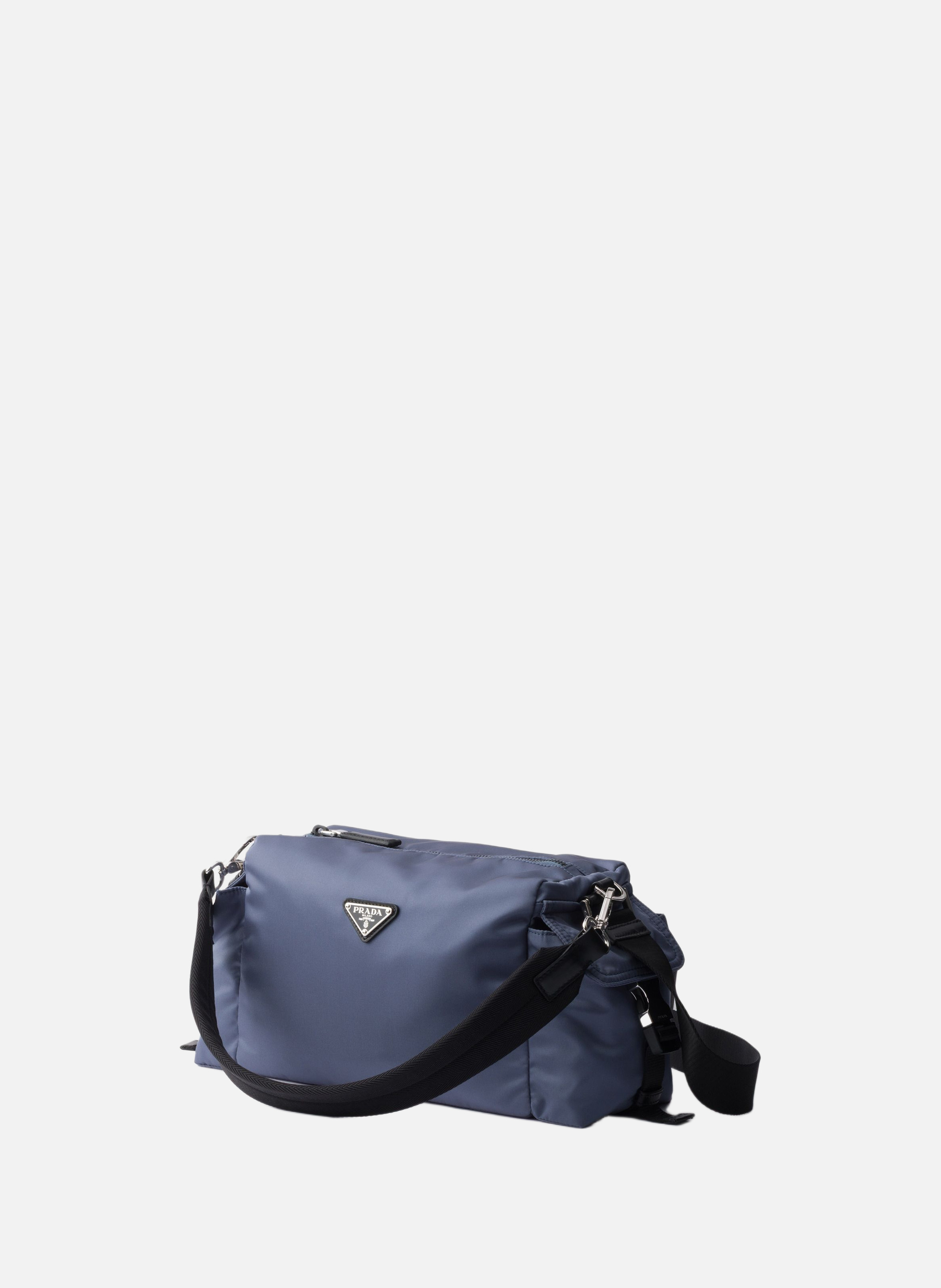 Sac prada explore en re-nylon et cuir PRADA Bleu