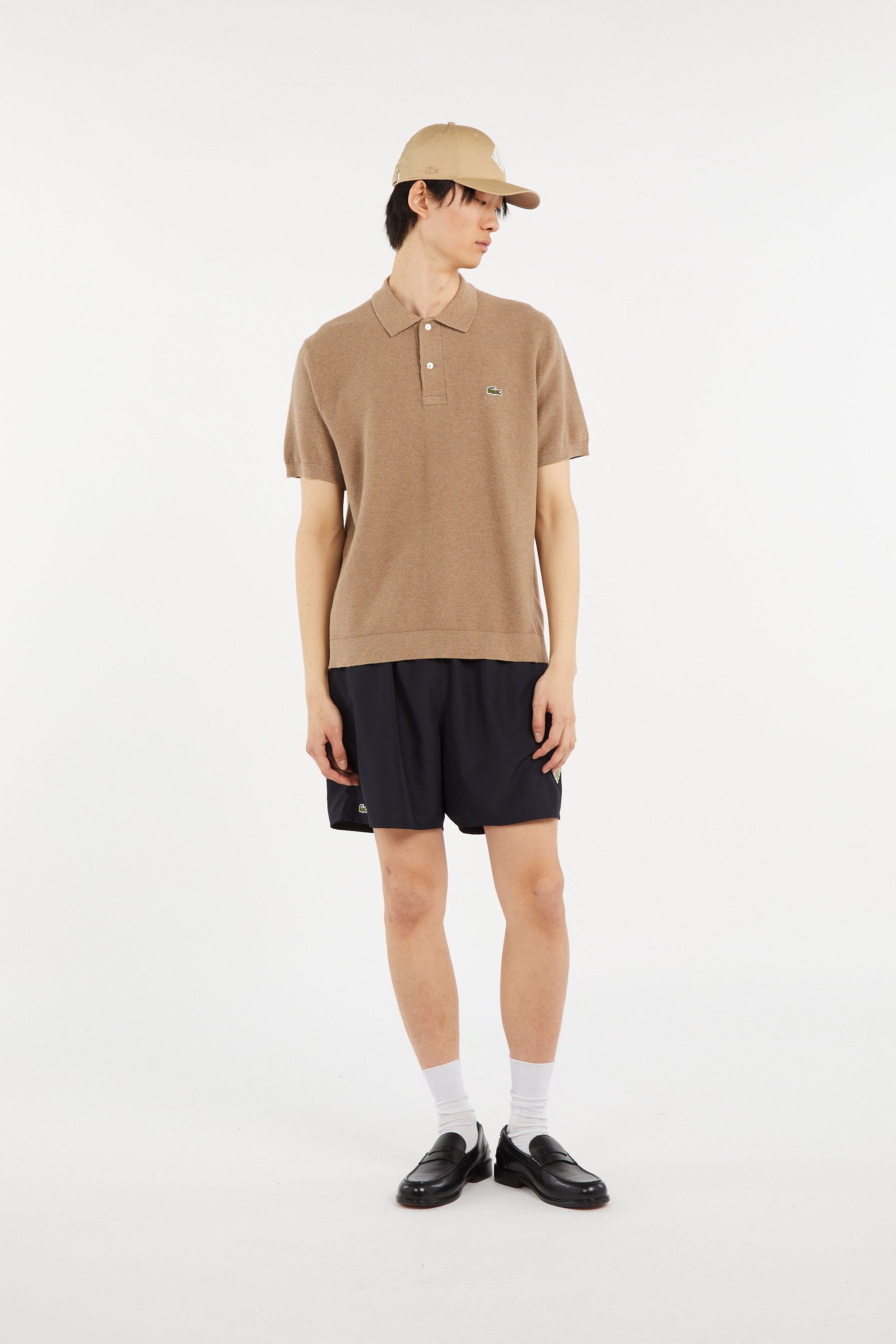 Polo tricot LACOSTE Beige