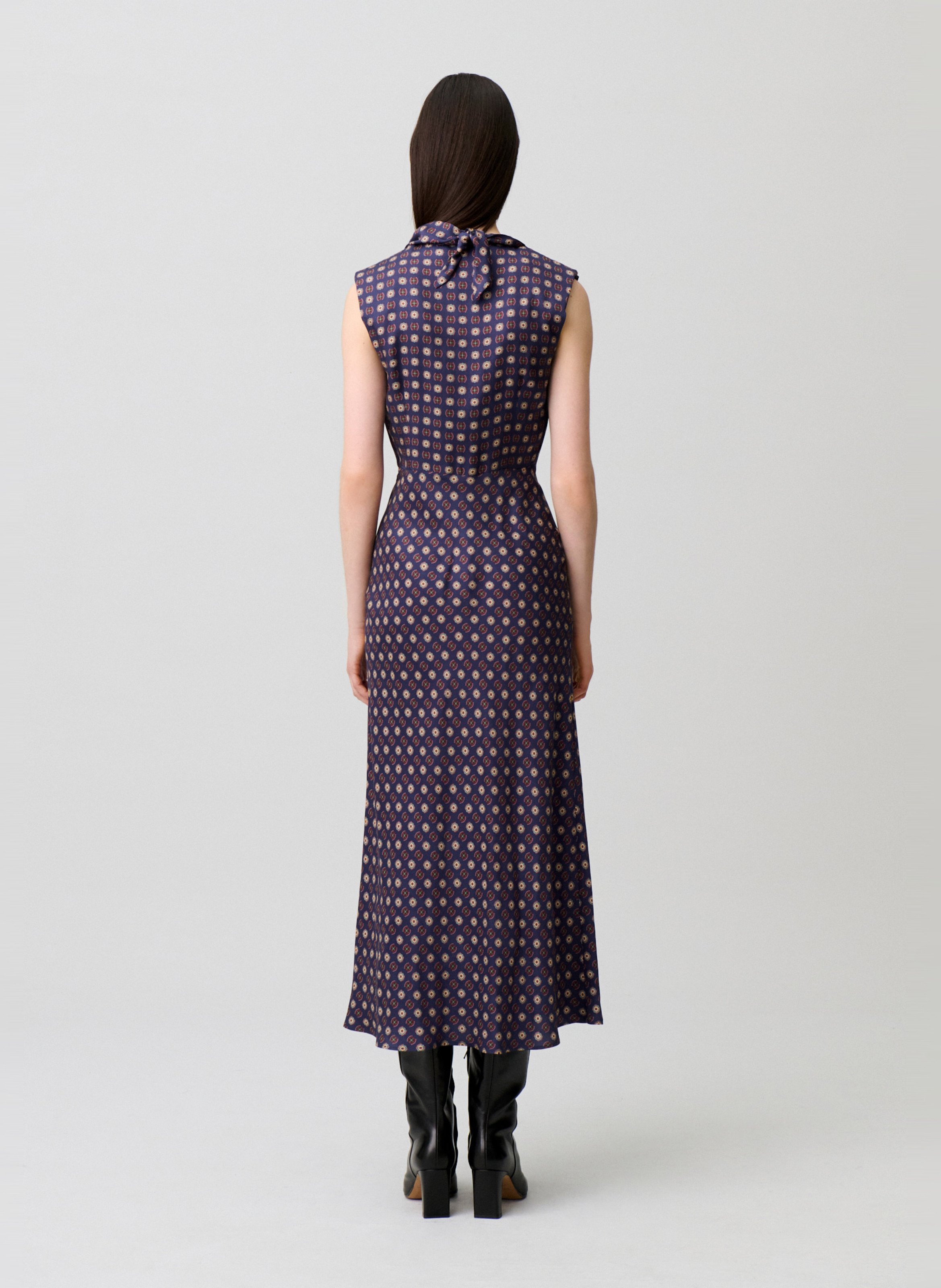 Robe midi imprimée CLAUDIE PIERLOT Bleu