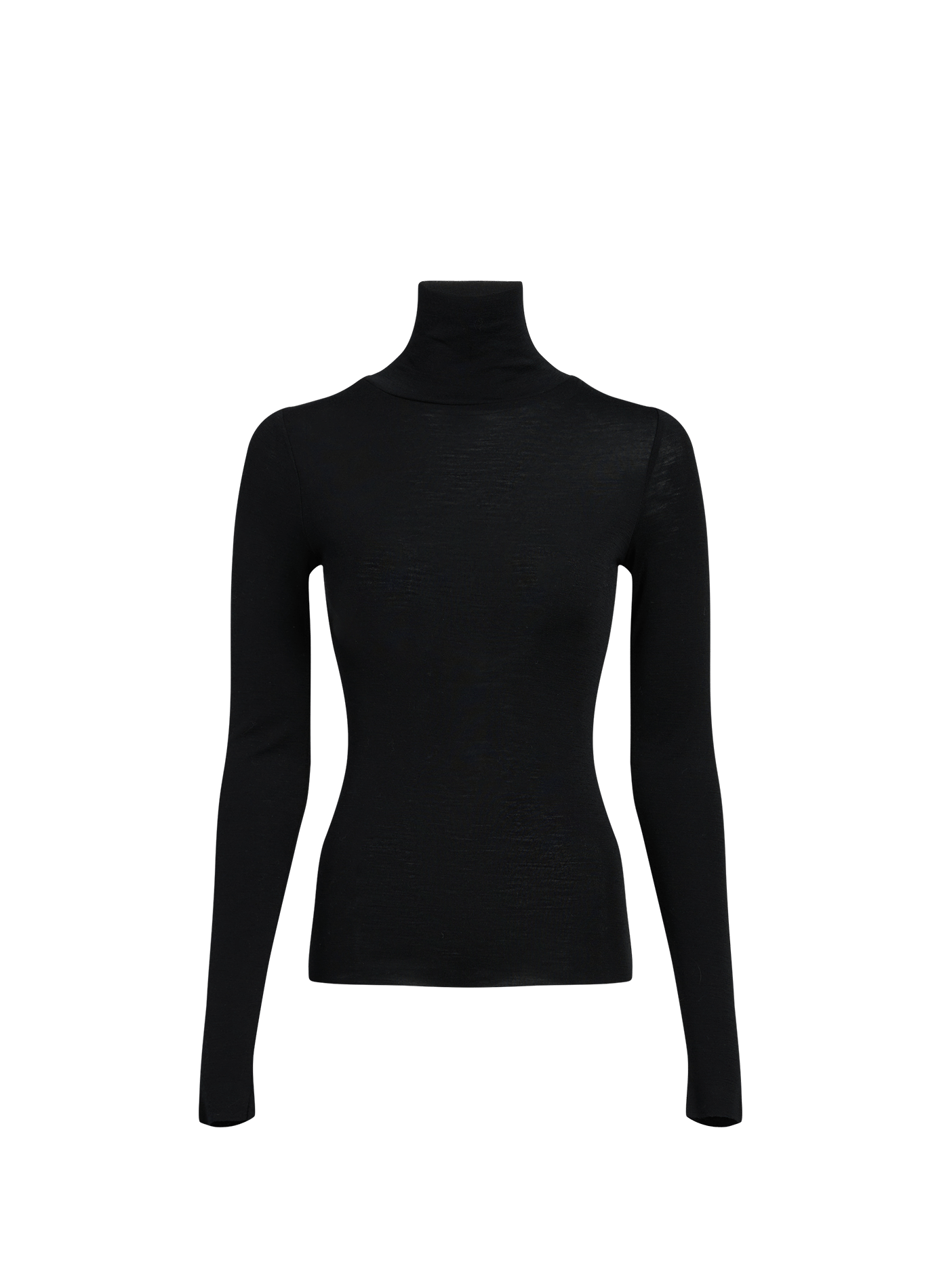 Pull uni Bucli à col roulé en laine  SAISON 1865 Noir