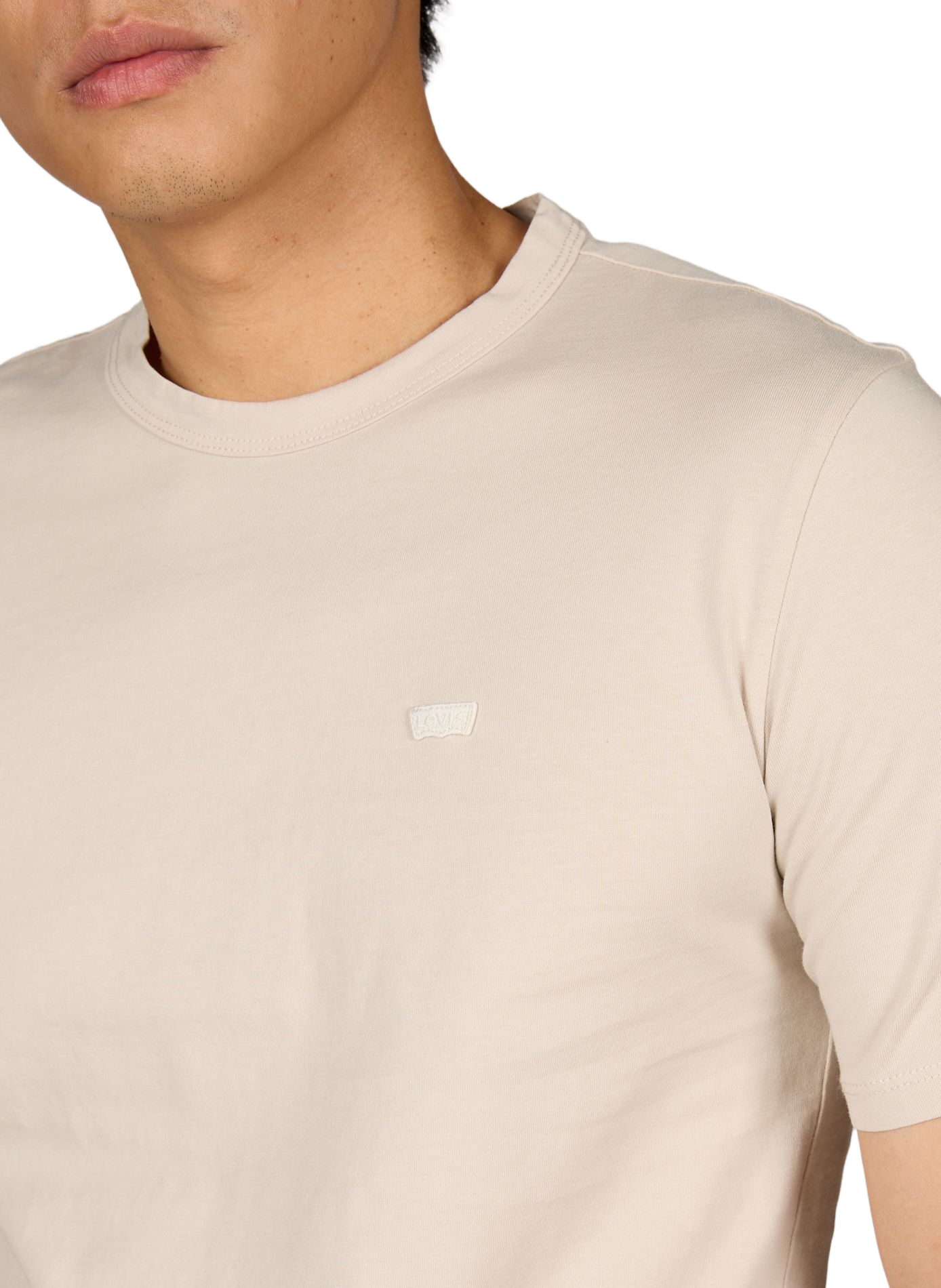 T-shirt droit à logo en coton LEVI'S Beige