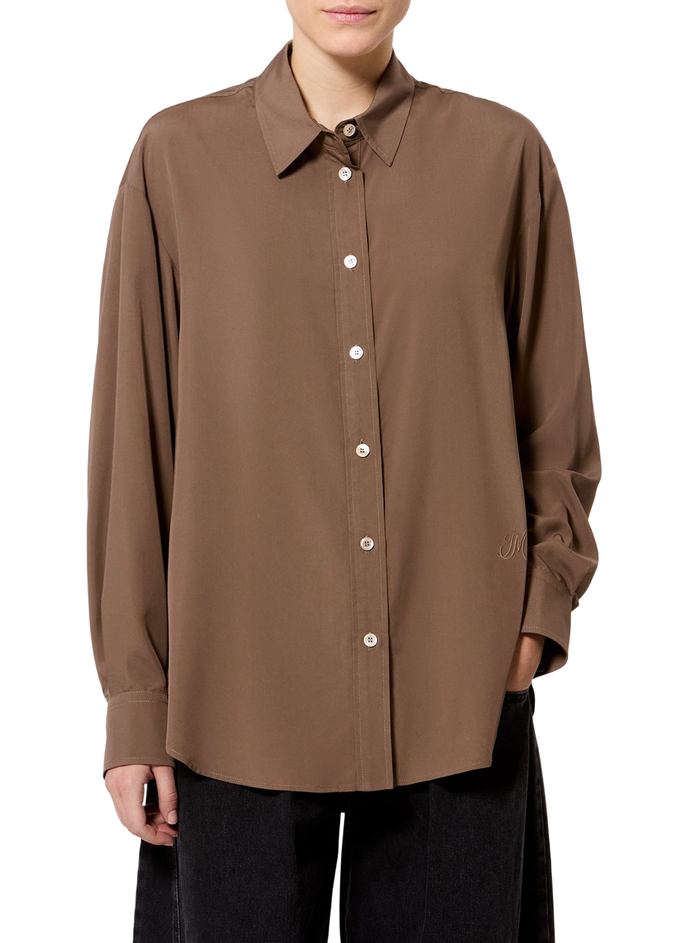 Fließende Bluse von Fabriza mit langen Ärmeln ISABEL MARANT Khaki