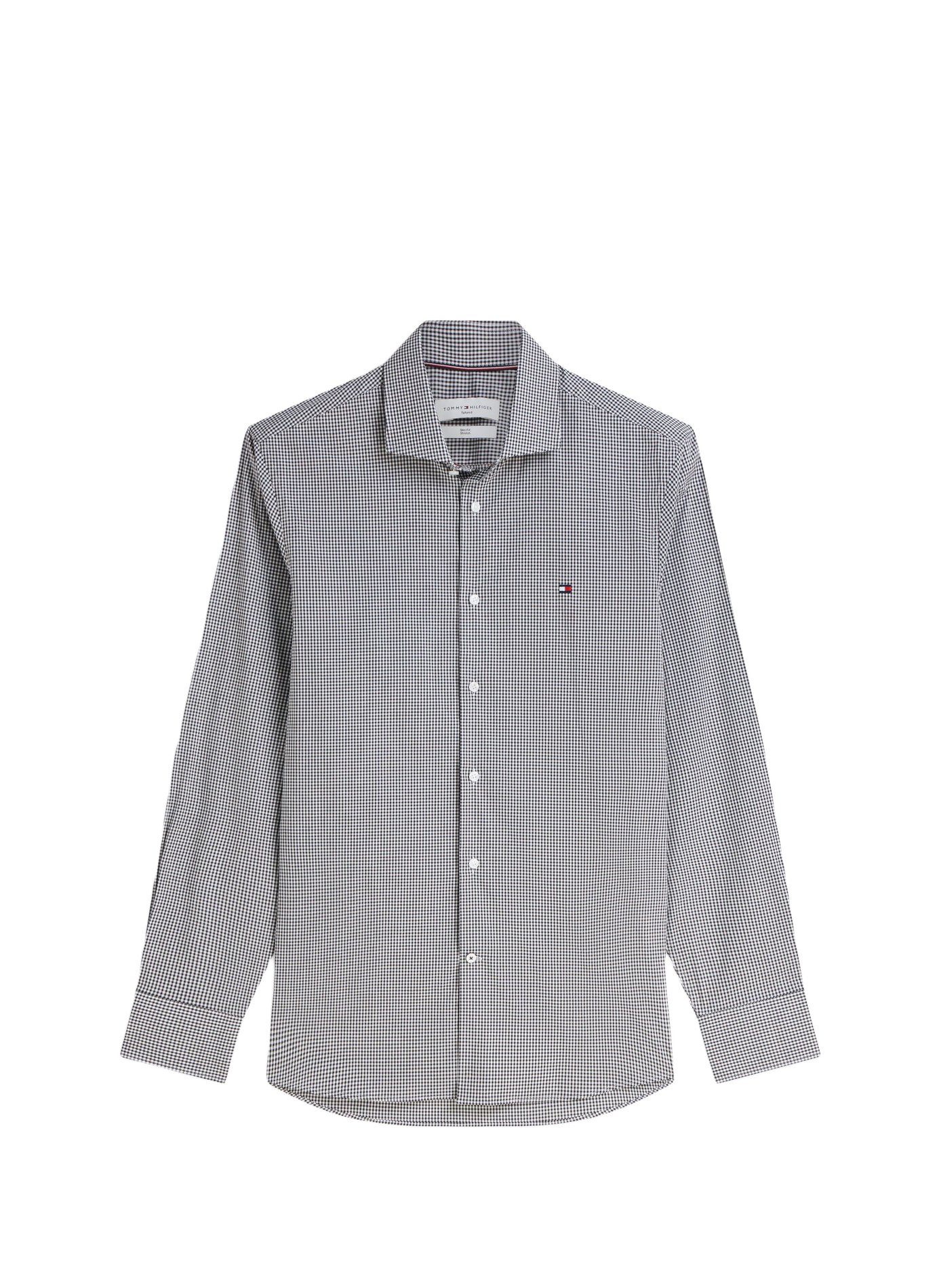 Chemise droite en coton organique mélangé TOMMY HILFIGER Noir