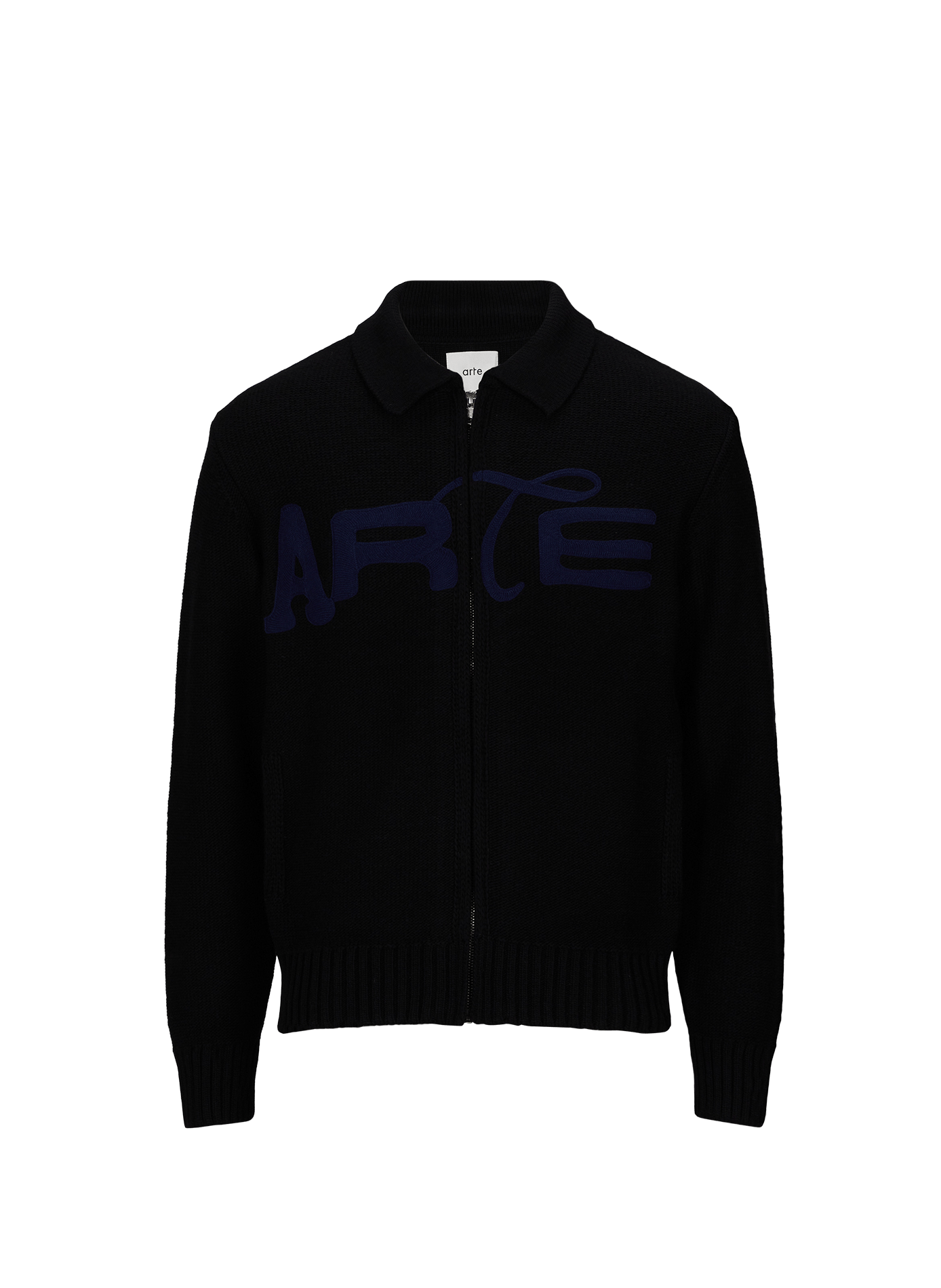 Gilet en maille à logo en laine mélangé ARTE ANTWERP Noir