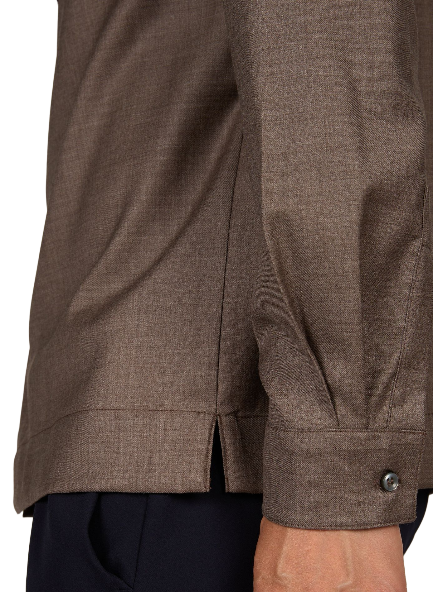 Straight wool shirt PAUL & SHARK Grey