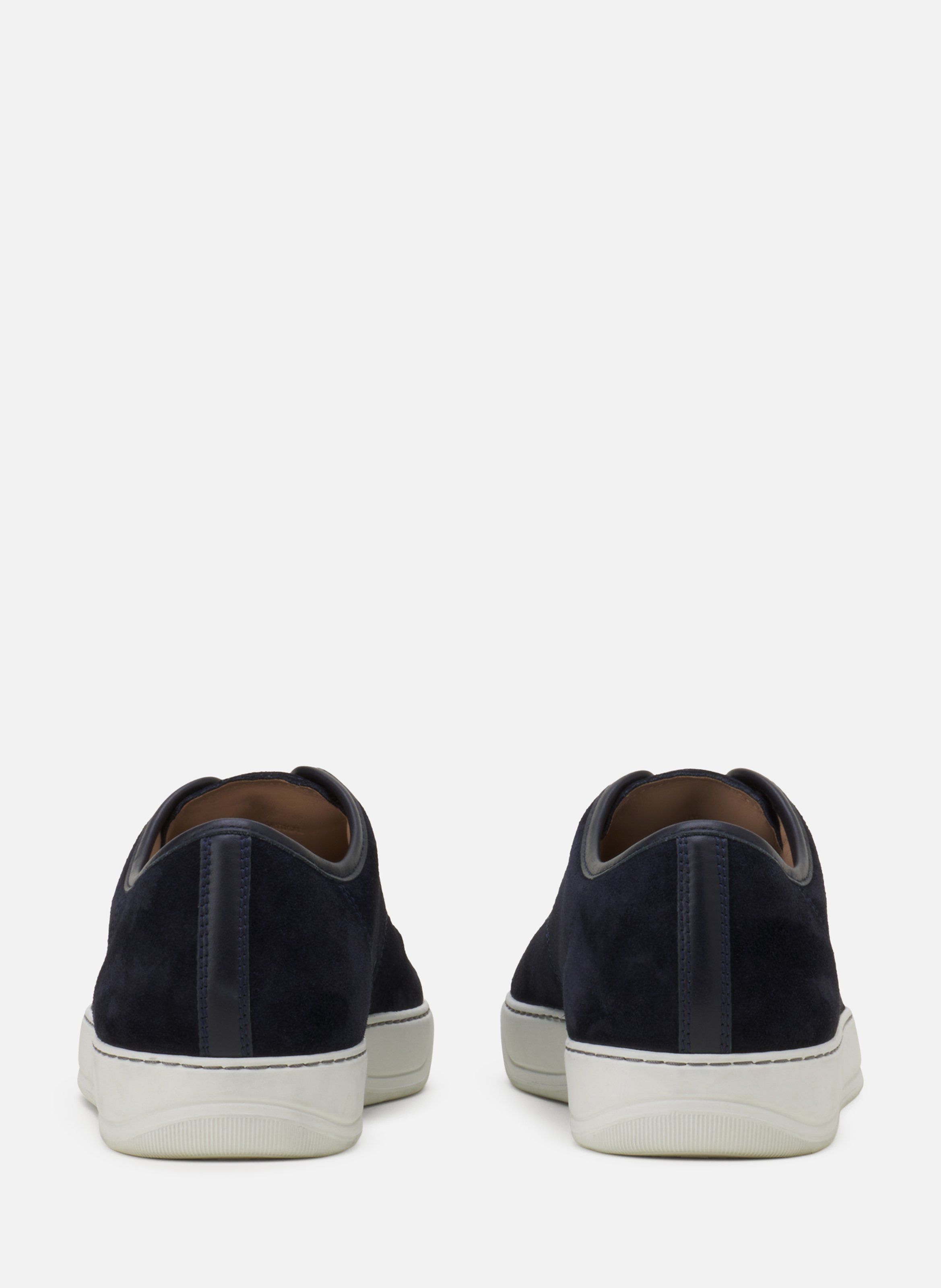 Sneakers dbb1 en suede et cuir vernis LANVIN Bleu