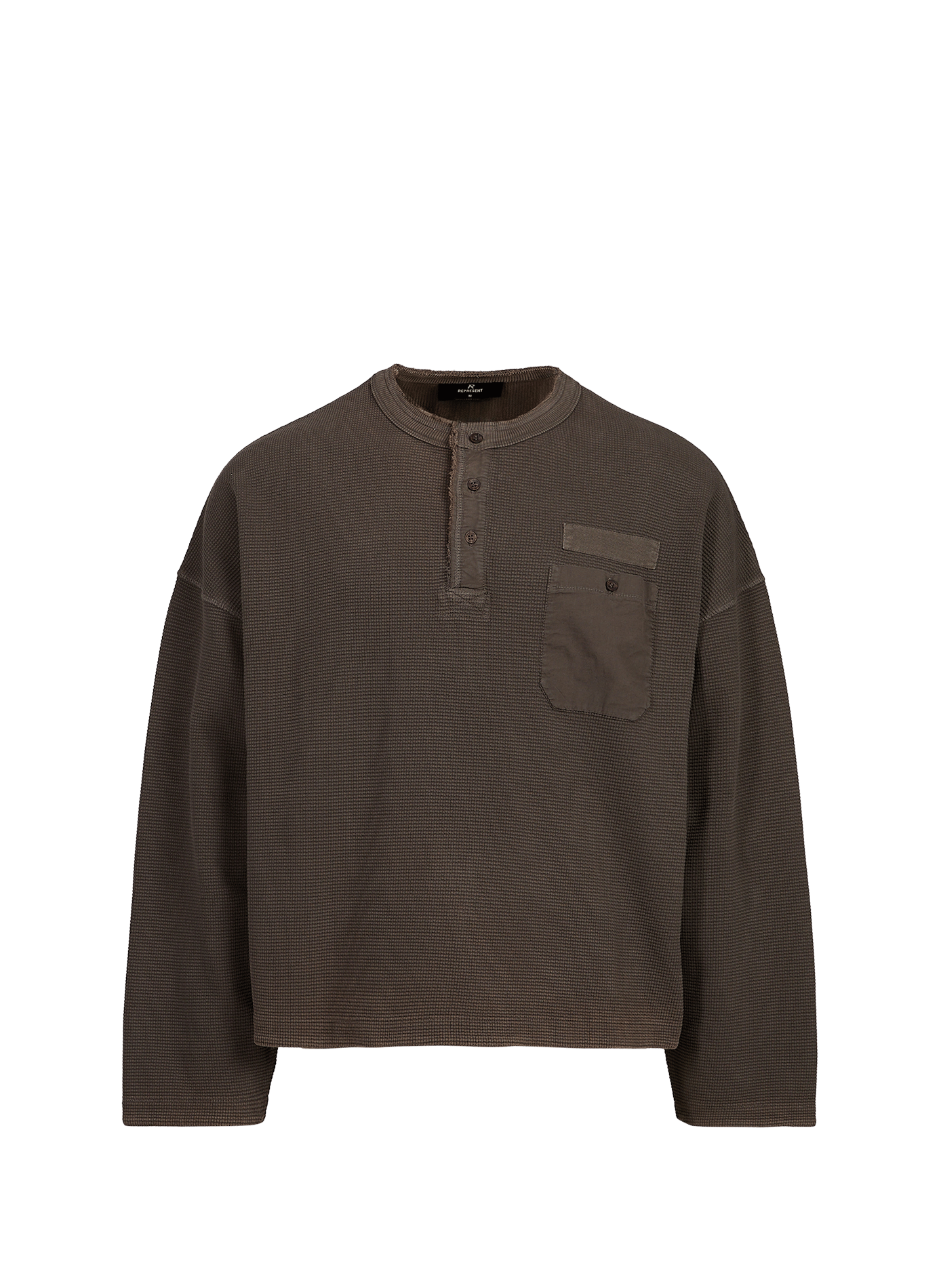 Textured straight cotton sweater REPRESENT