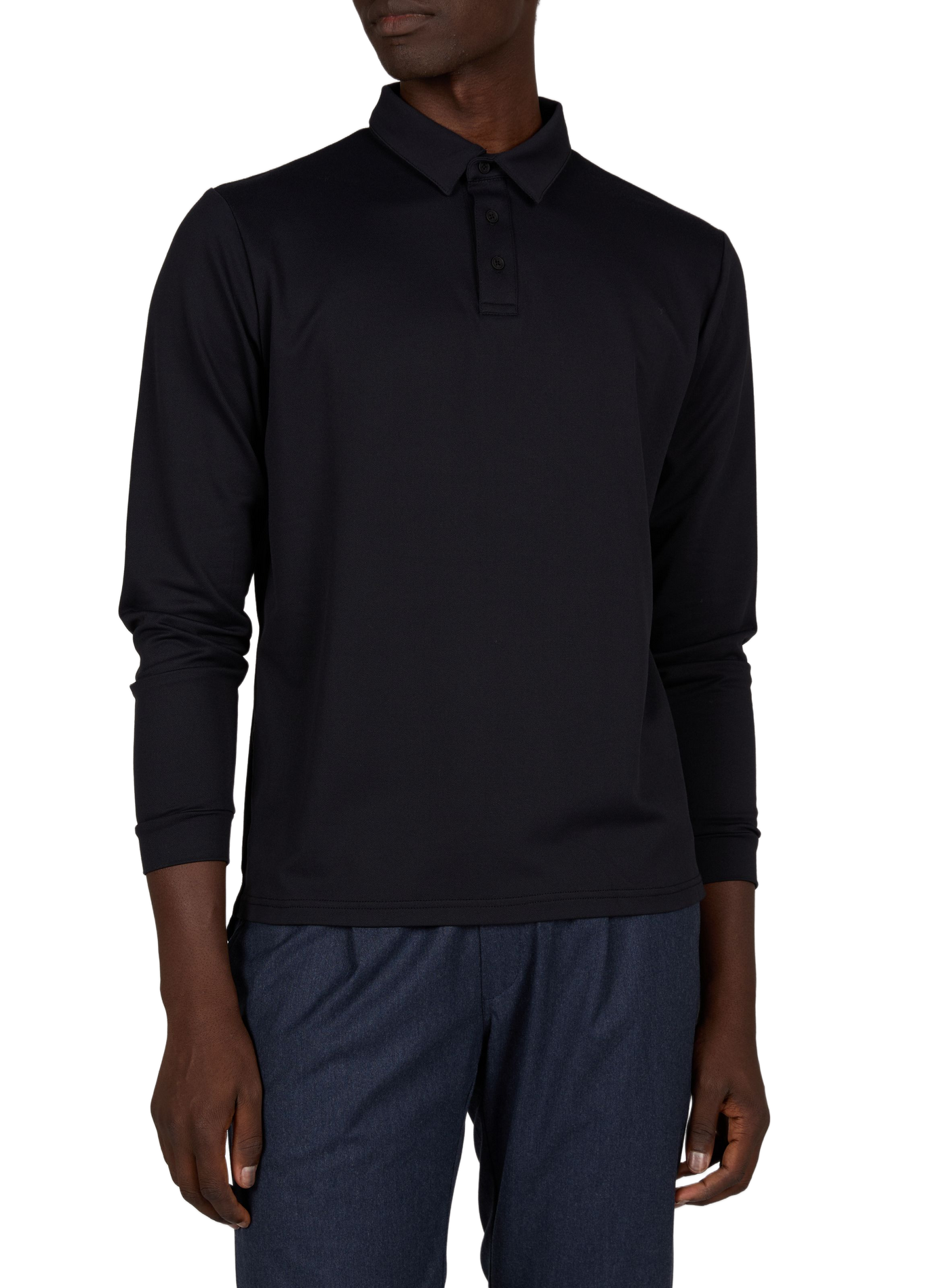 Long-sleeved polo shirt 1789 CALA Black