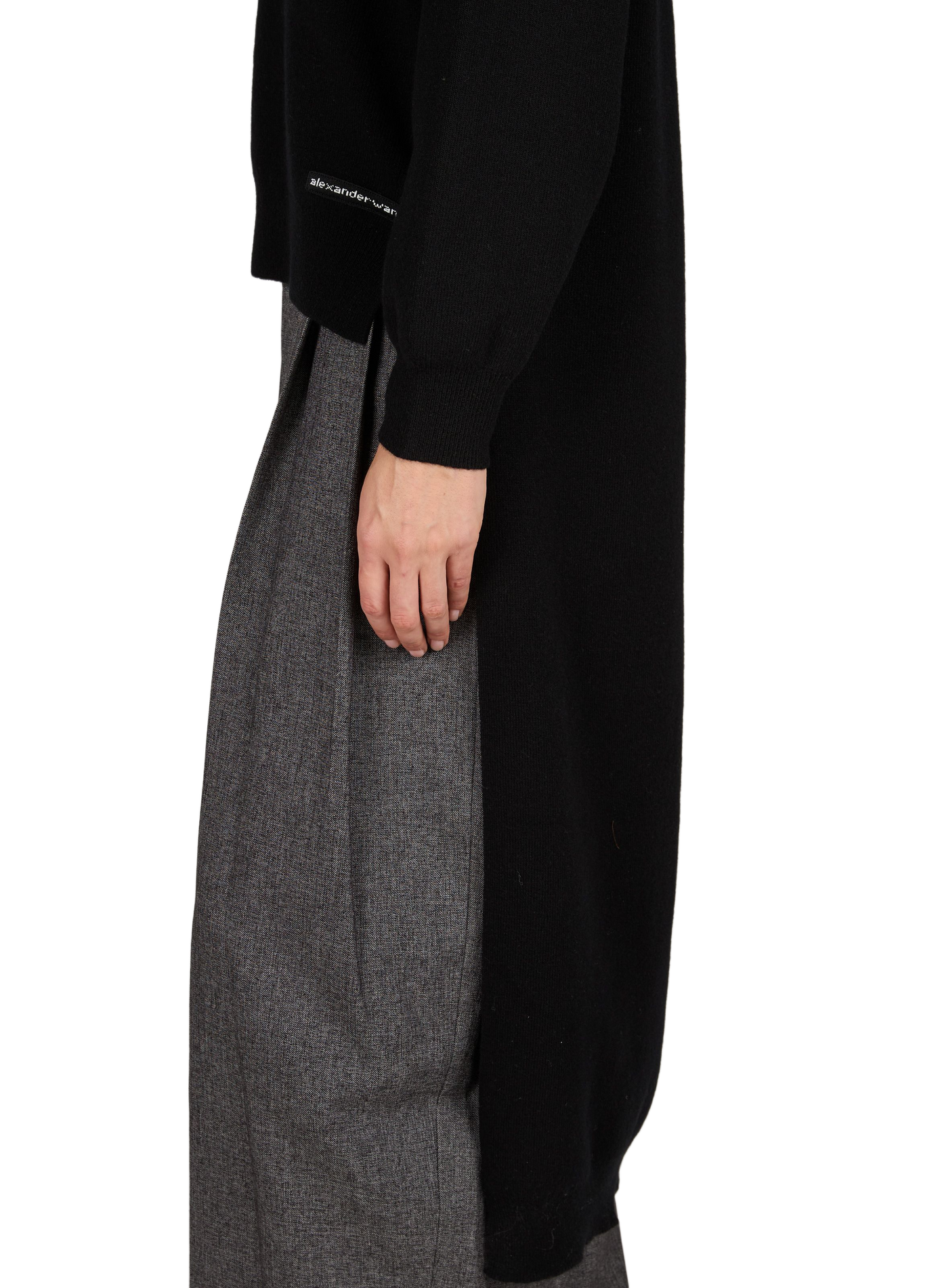 Asymmetrische wollen mix pullover ALEXANDER WANG Zwart