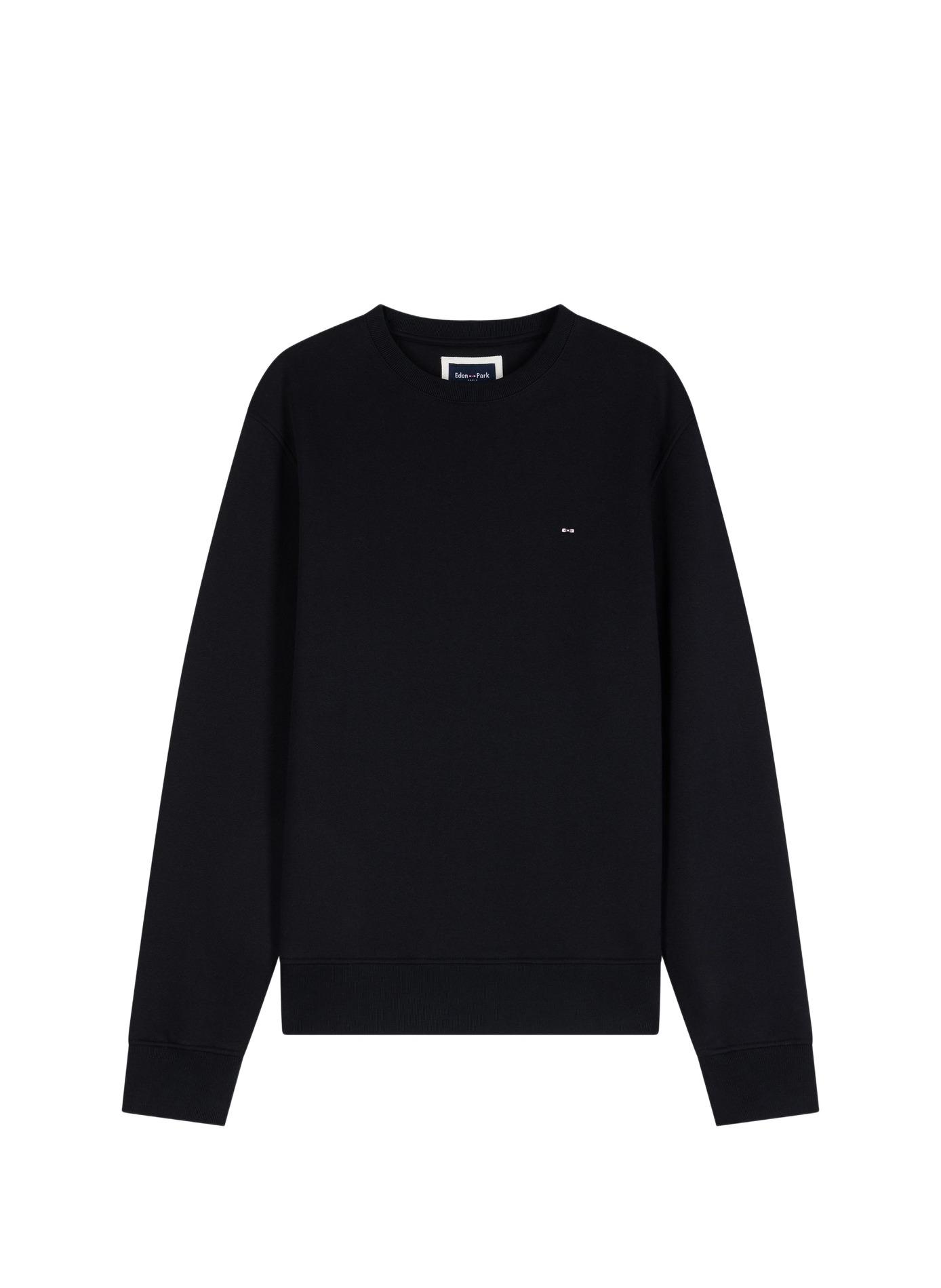 Sweat col rond en coton  Noir