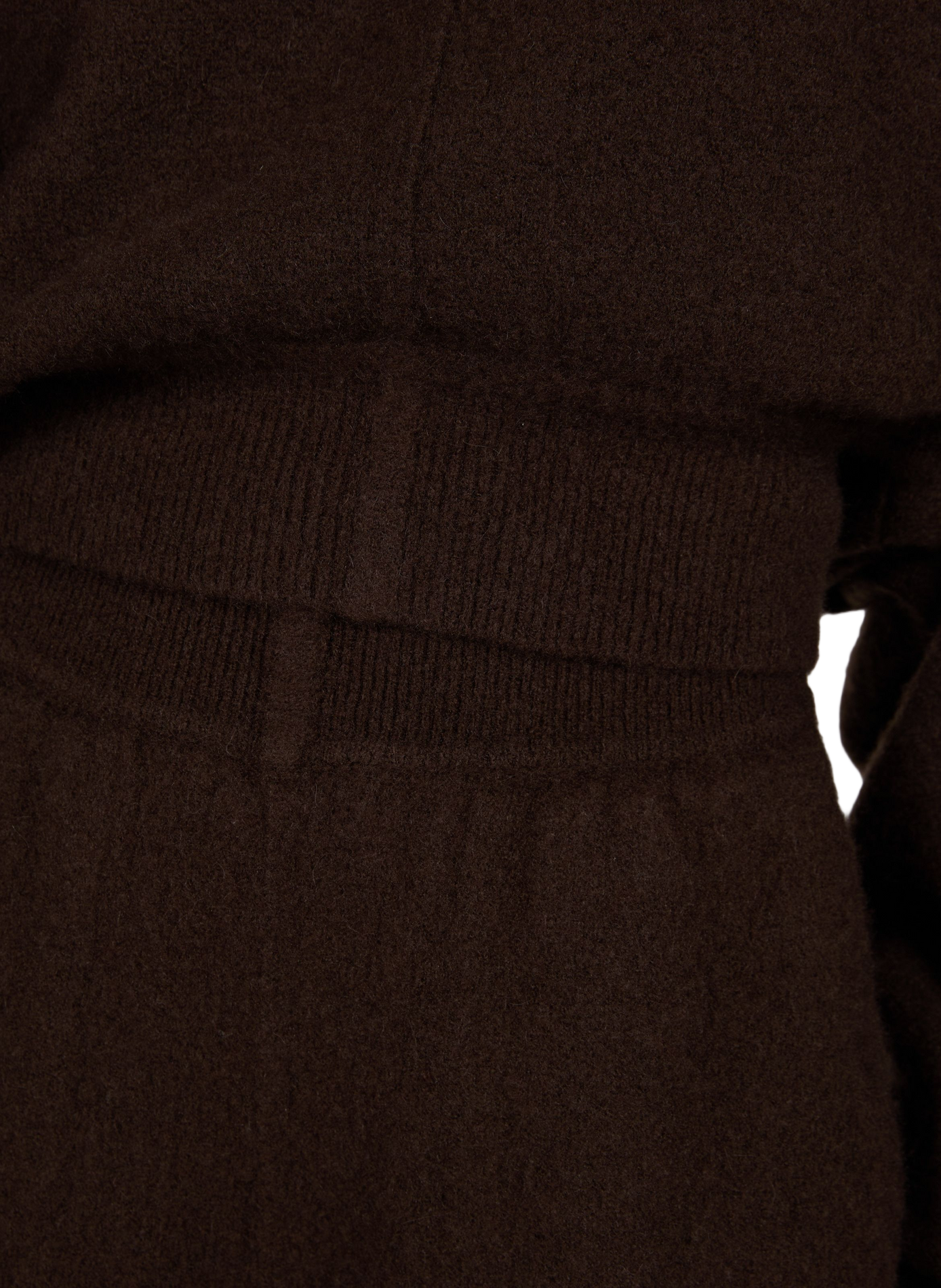 High-waisted flared trousers in a cashmere blend RICK OWENS Brown