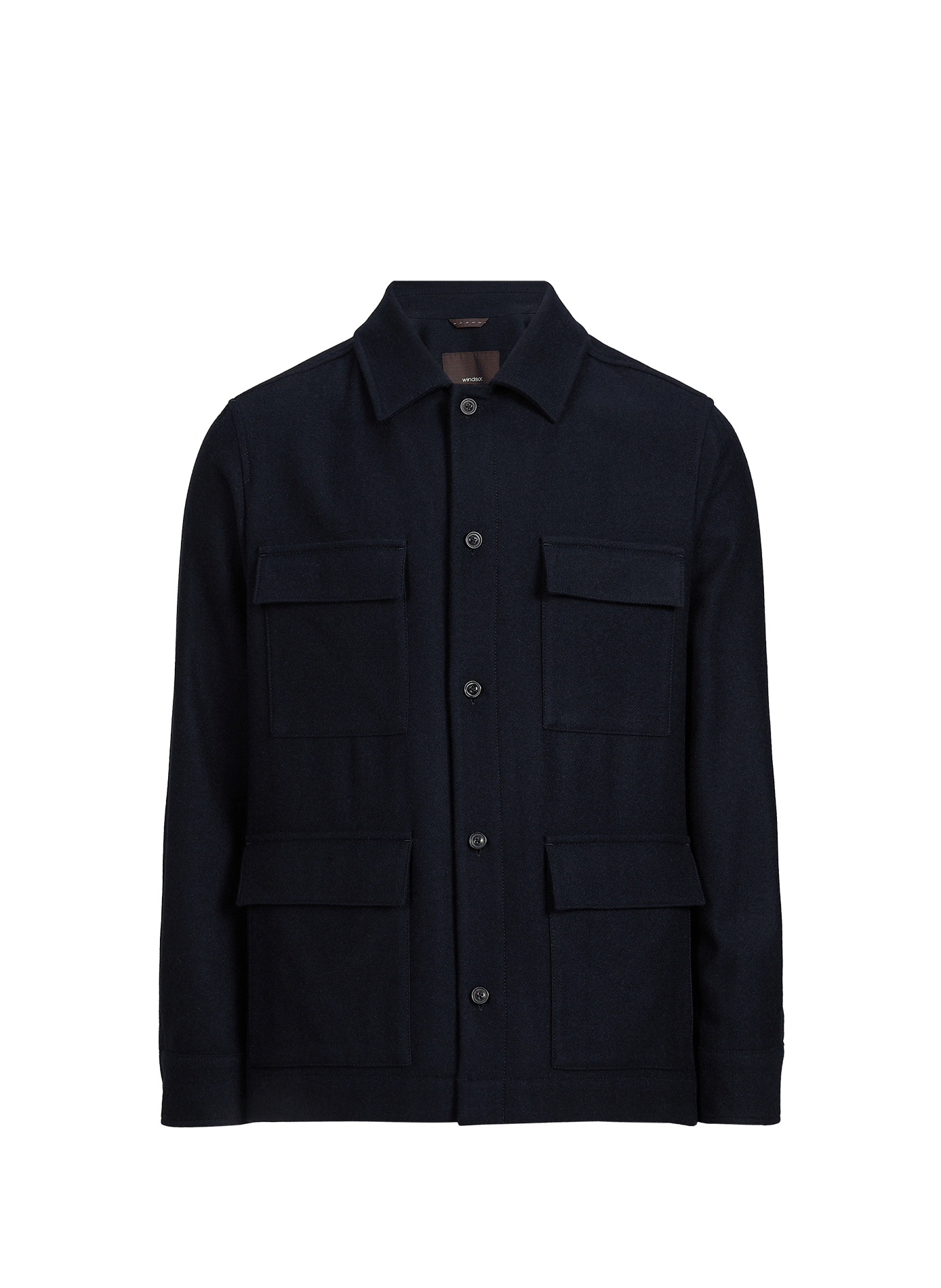 Gerade geschnittenes Overshirt Agostino aus Kaschmir-Mix WINDSOR Blau