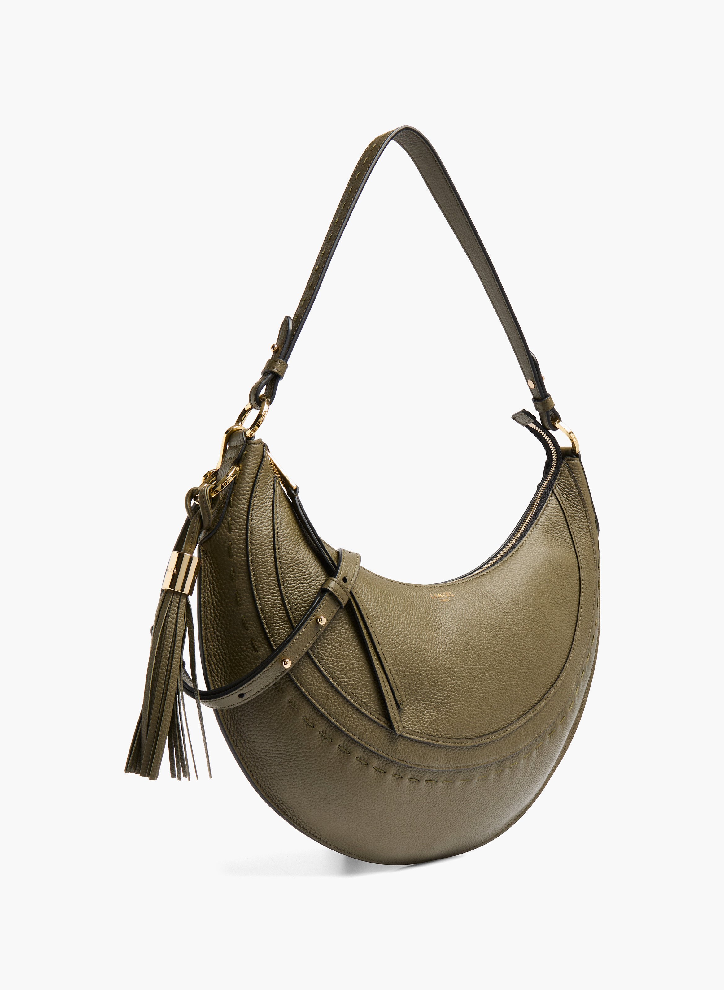 Sac hobo hoboheme de lancel en cuir de vachette graine LANCEL Vert