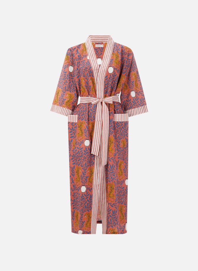 Long printed cotton kimono CURIOSITY LAB