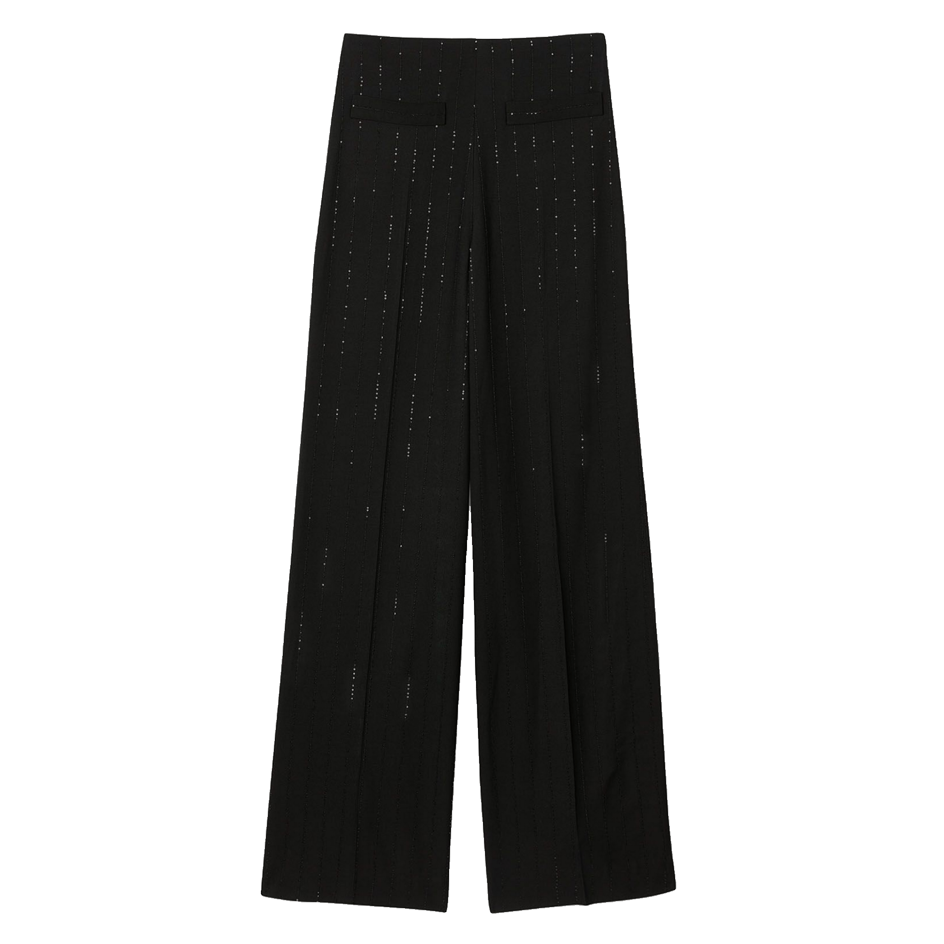Pantalon de costume droit à sequins SANDRO Noir