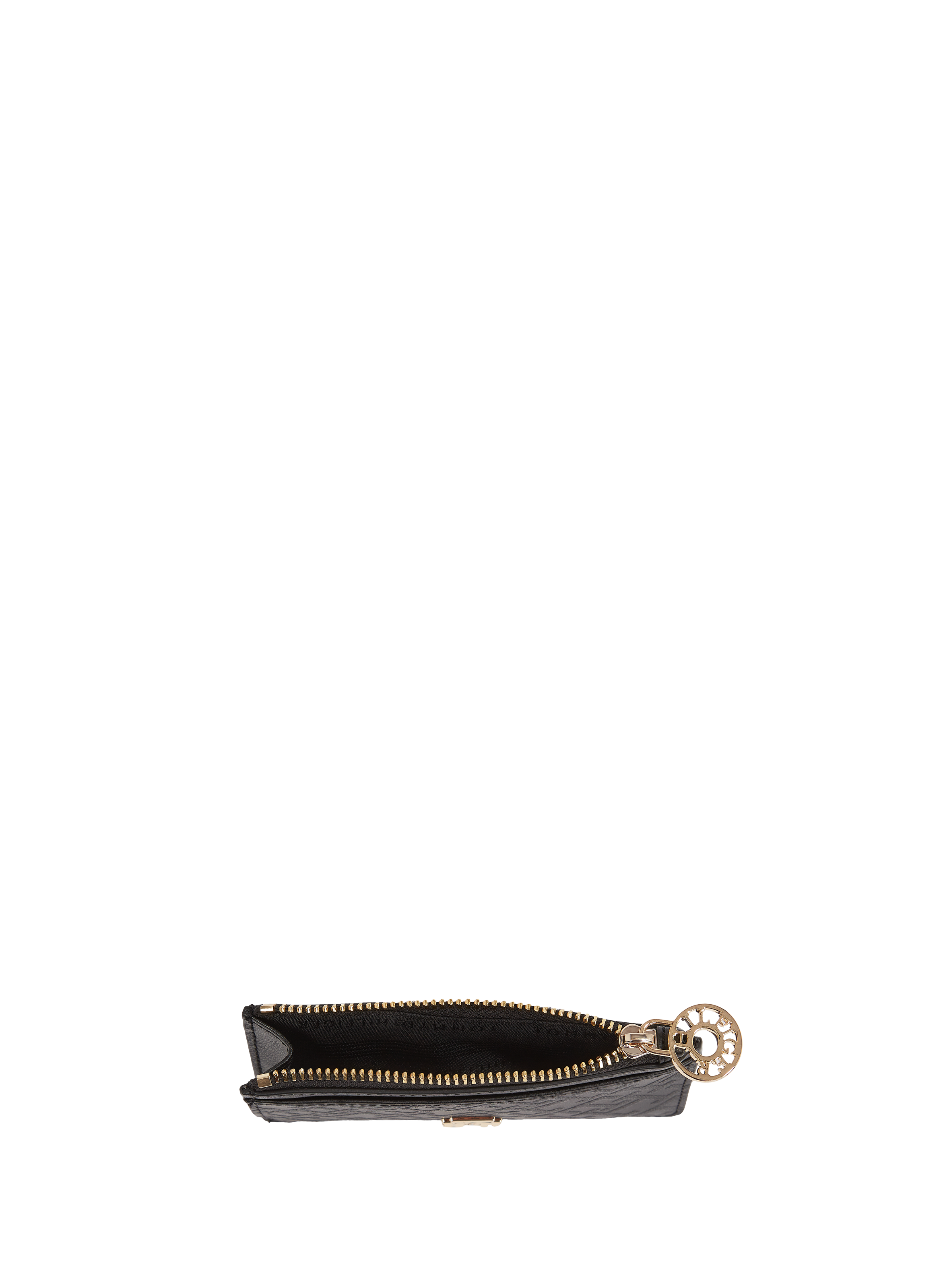 Porte-cartes à monogramme  TOMMY HILFIGER Noir