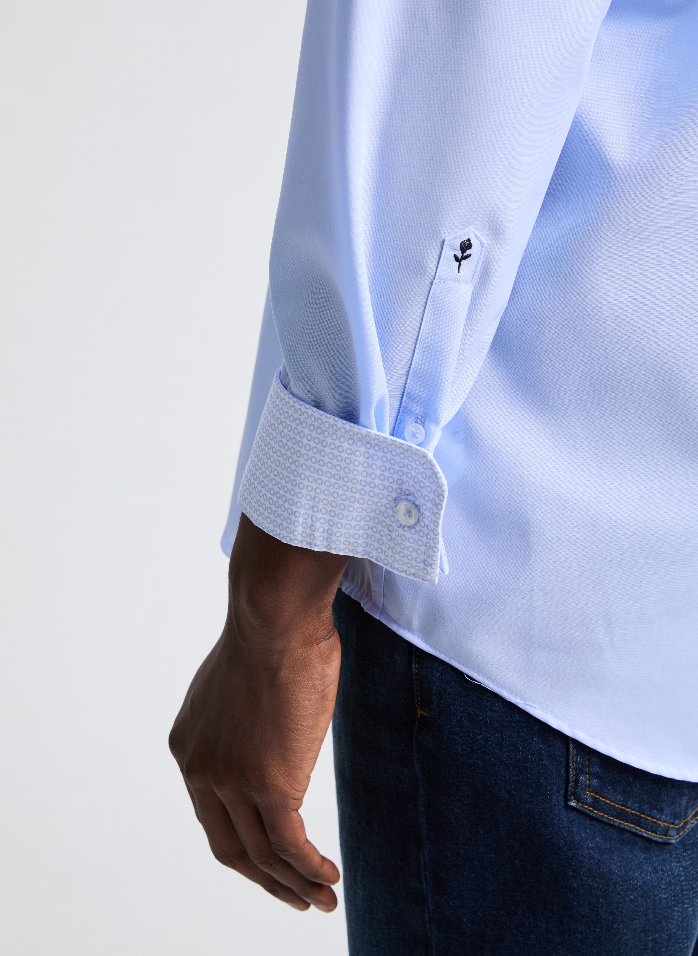 Chemise regular en coton SEIDENSTICKER Bleu