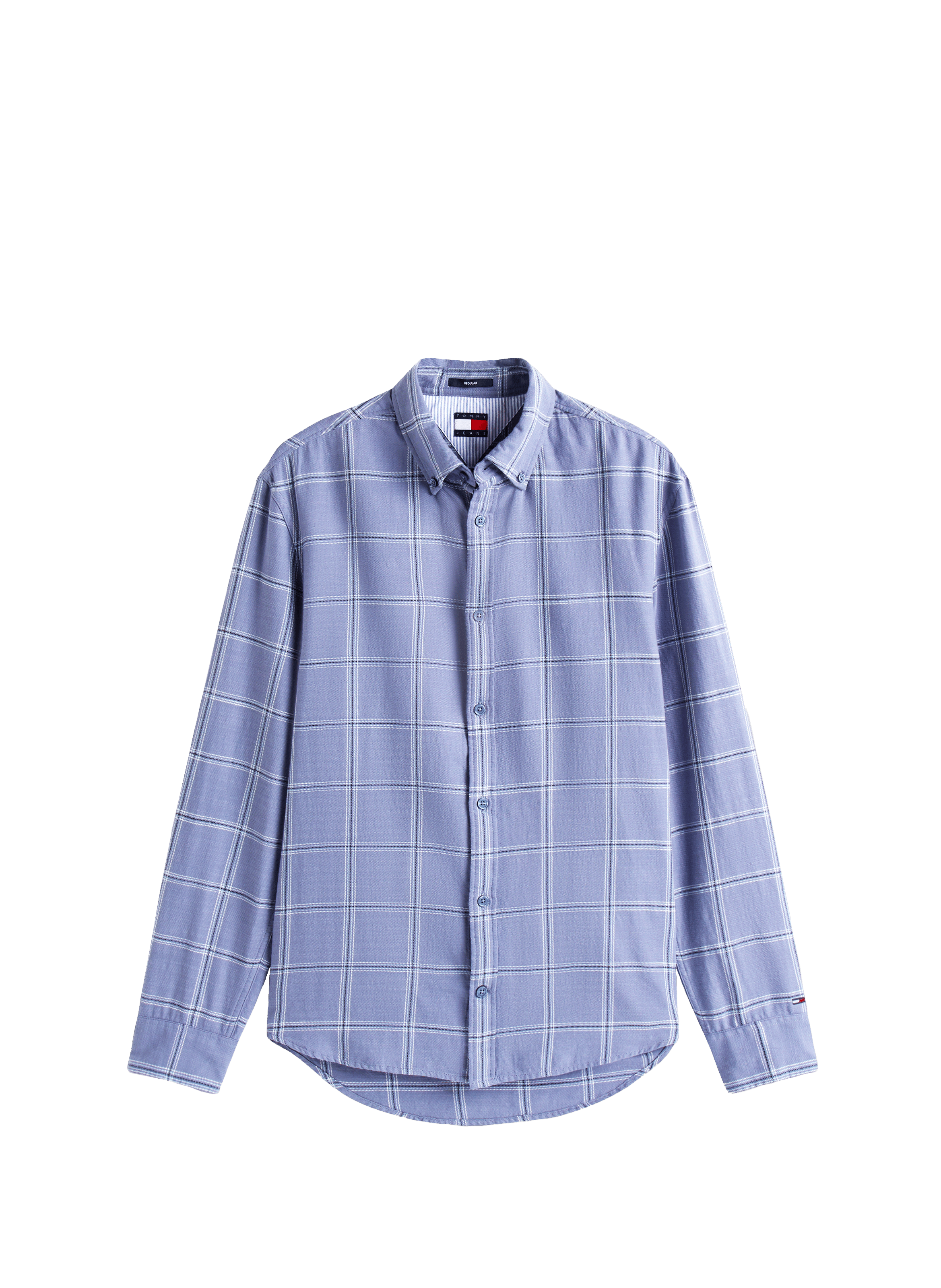 Straight cotton check shirt TOMMY HILFIGER Blue
