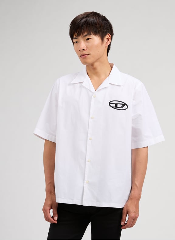 Chemise manches courtes S-Mac-C Blanc by DIESEL DIESEL Chemise manches courtes S-Mac-C Blanc