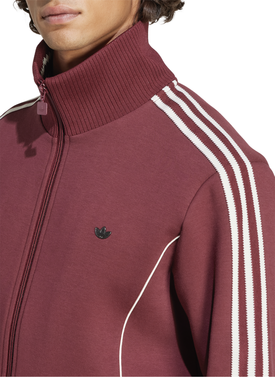 Slim tracksuit jacket with stripes ADIDAS Red