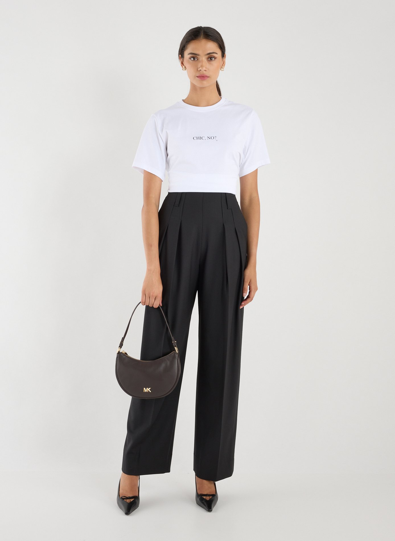 Sac à main en cuir  MICHAEL KORS Marron