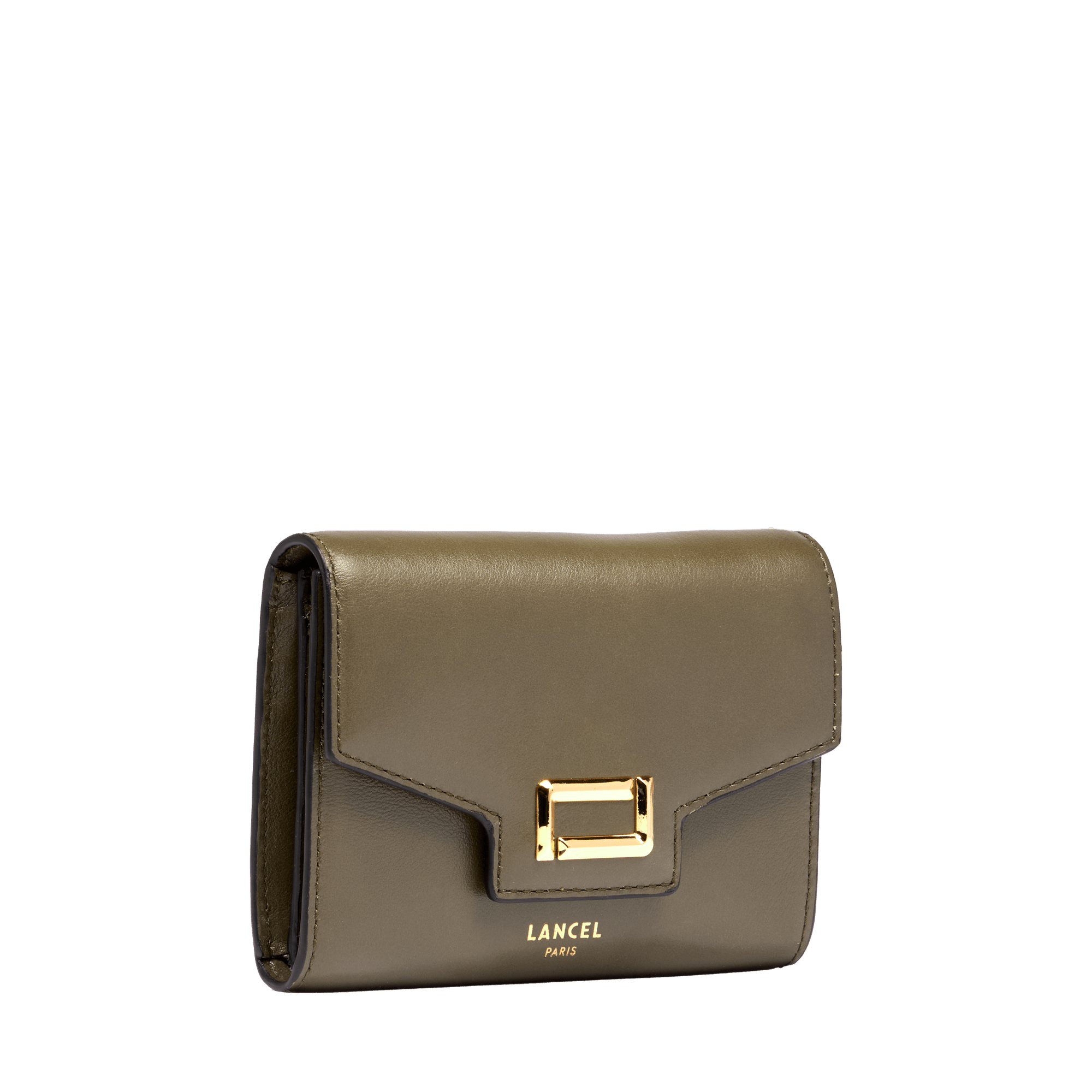 Portefeuille rectangulaire rabat angèle de lancel en cuir LANCEL Vert