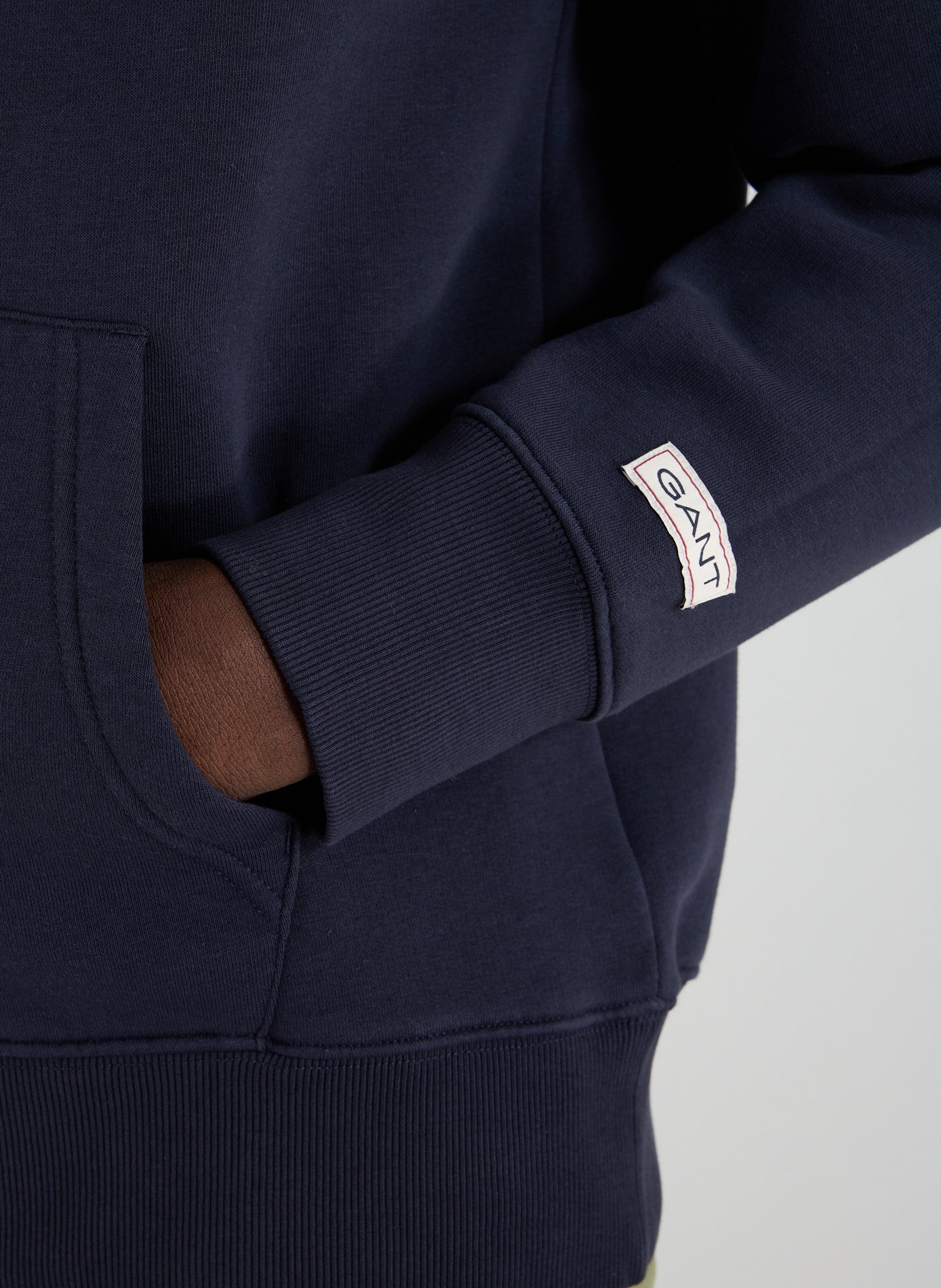 Cotton fleece-blend hoodie GANT Blue