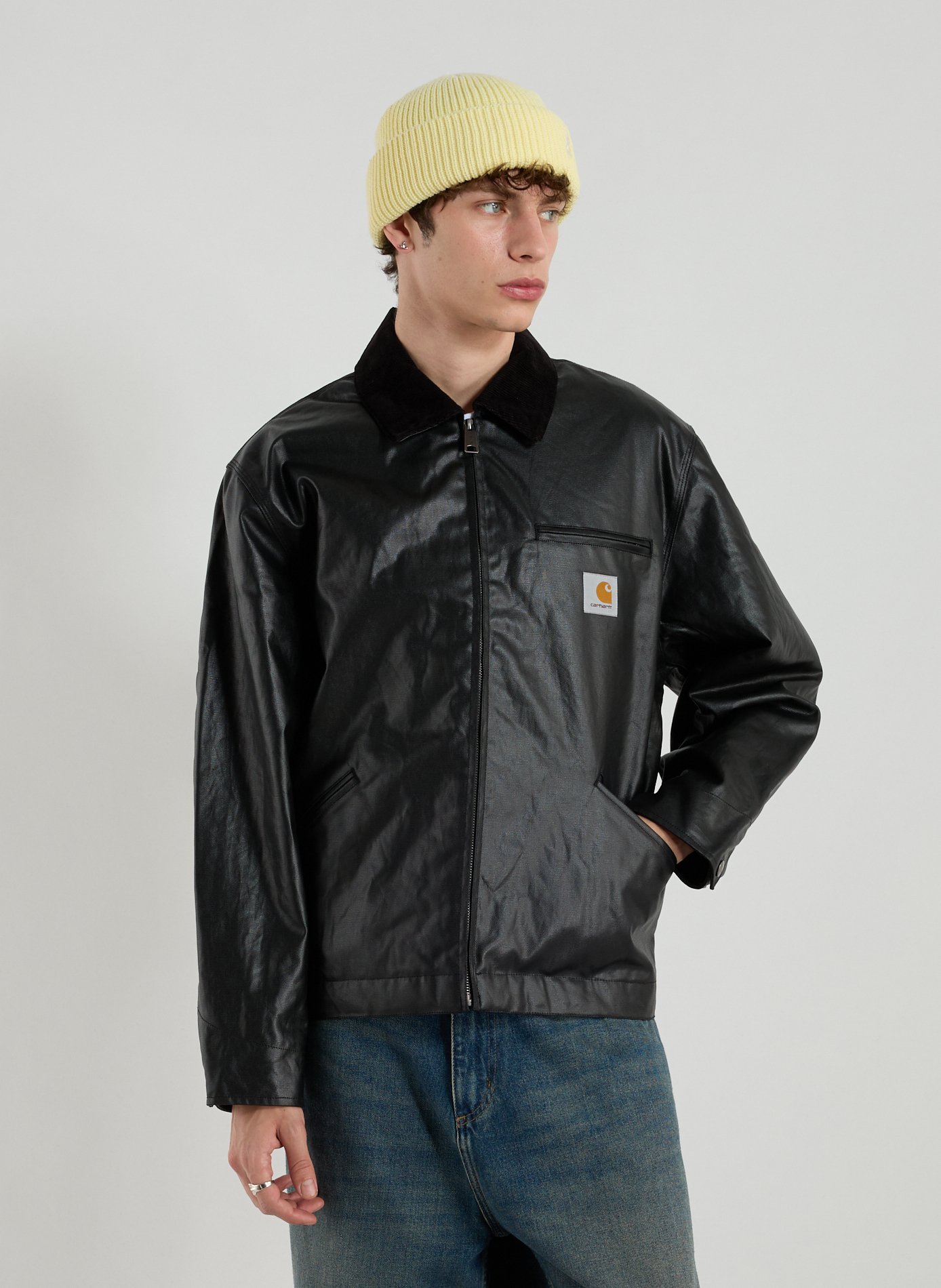 Straight OG Dean coated cotton jacket CARHARTT WIP Black