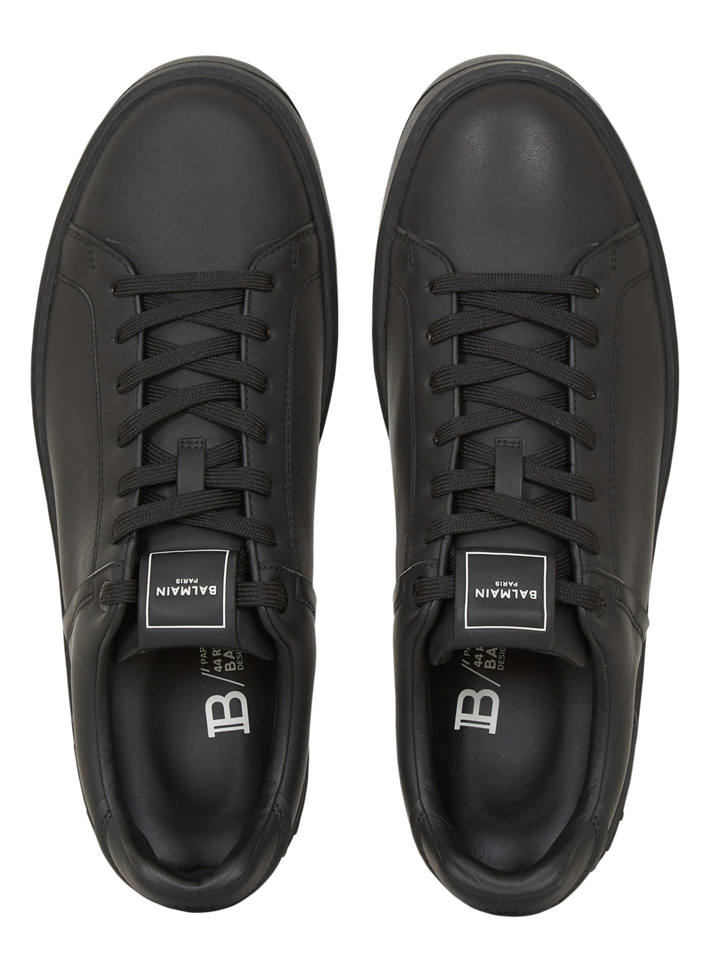 Baskets b-court en cuir de veau BALMAIN Noir