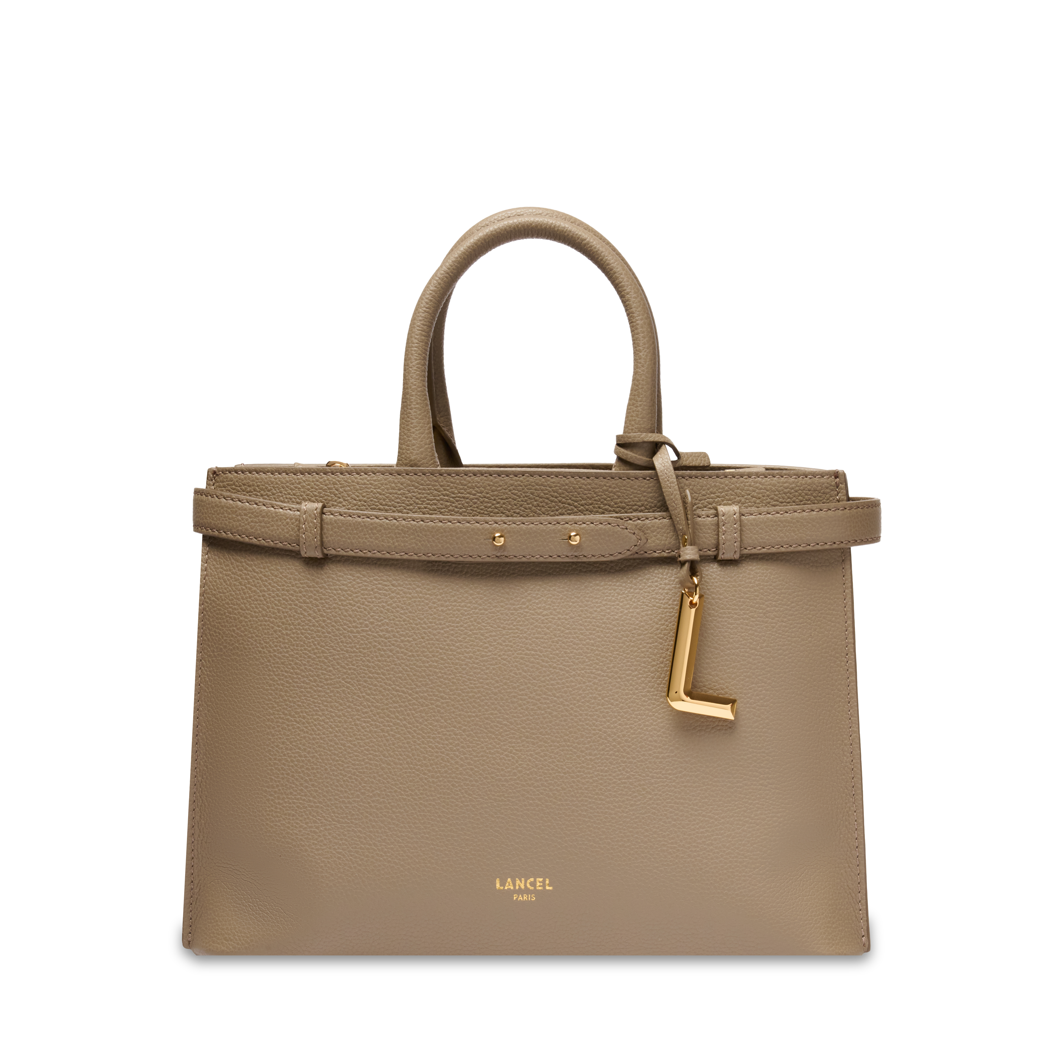 Sac carryall zippé m faubourg de lancel en cuir LANCEL Beige
