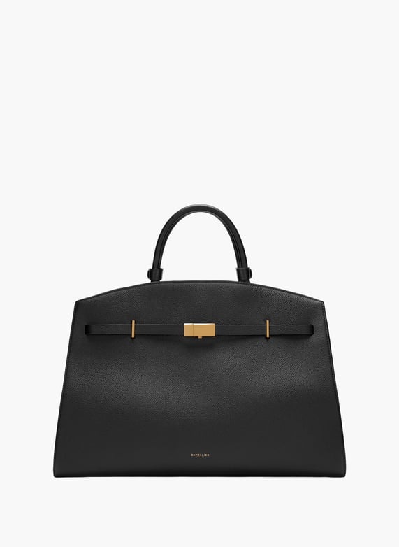 Midi Hudson leather tote bag Black Demellier London - Women Midi Hudson leather tote bag Black Demellier London - Women