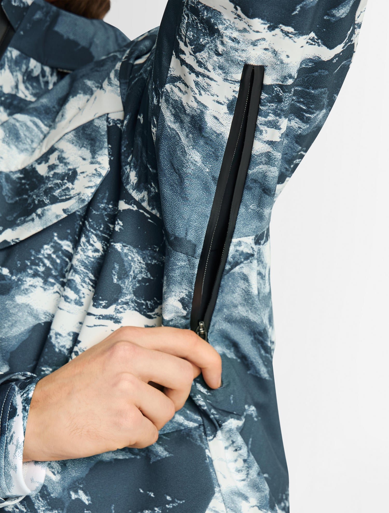 Veste de ski bromonz  mountn col montant coupe ample FUSALP Bleu