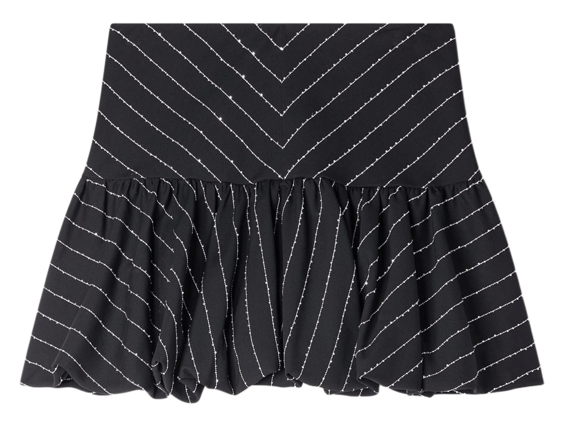 Jupe courte à rayures SANDRO Noir