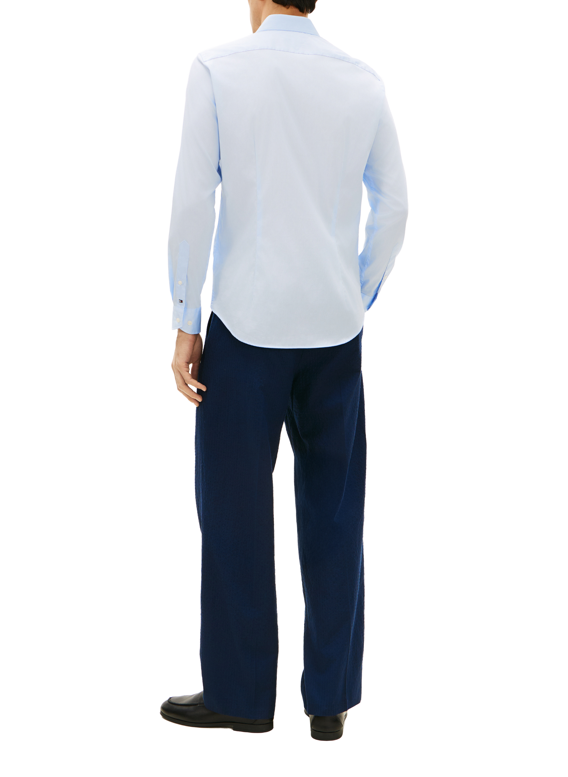 Straight cotton blend Shirt TOMMY HILFIGER Blue