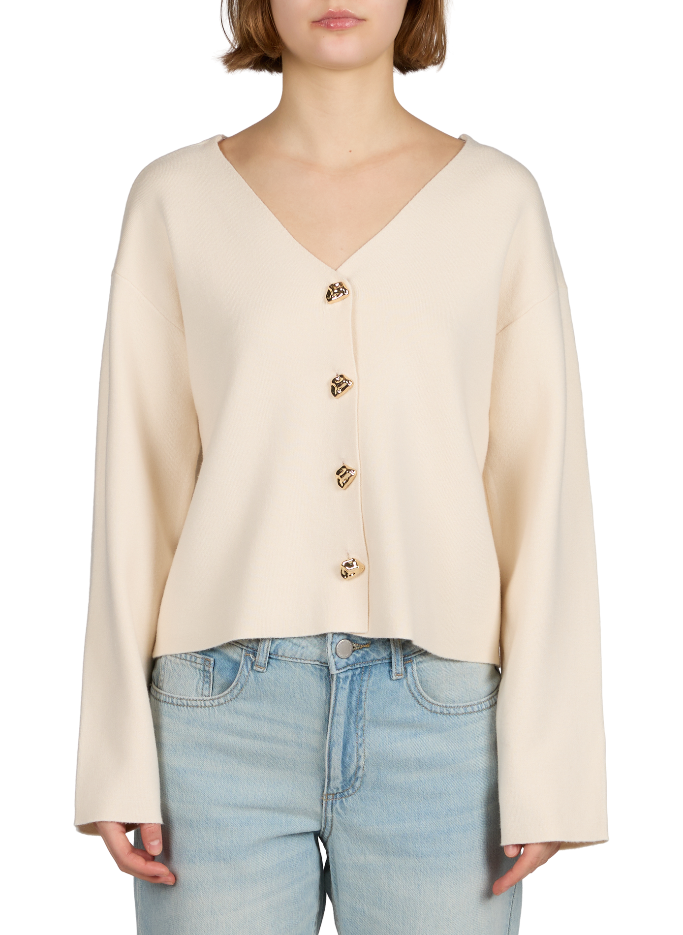 Cardigan Vicassie uni VILA Beige