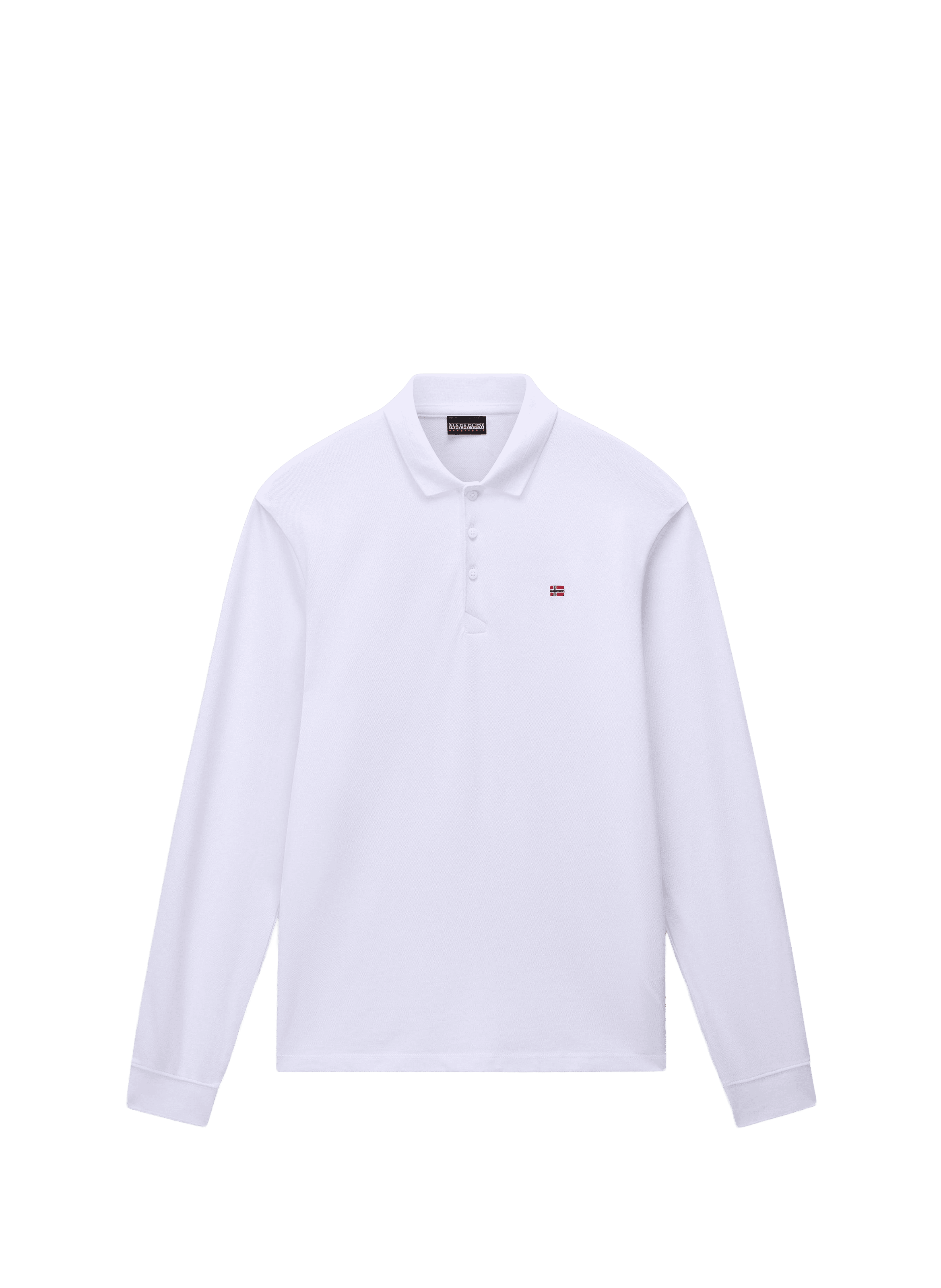 Polo manches longues en coton NAPAPIJRI Blanc